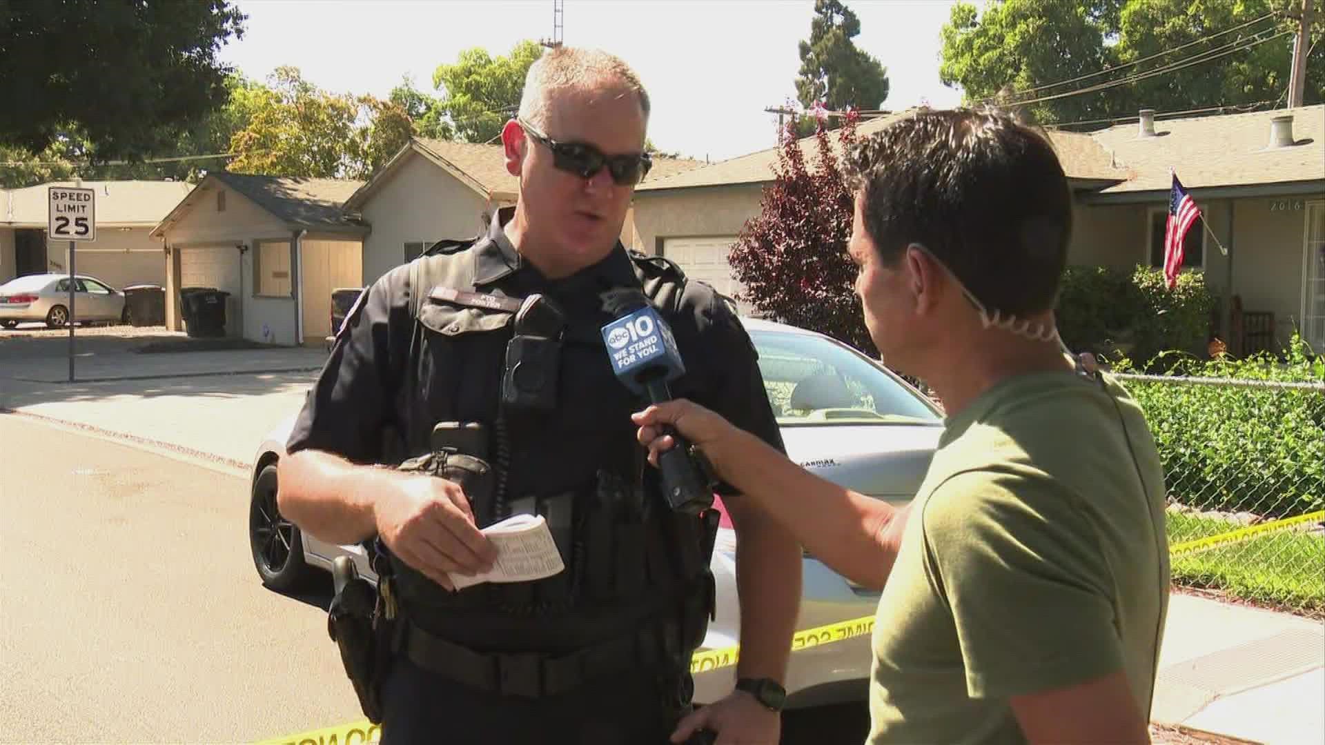 Law enforcement officials say it all began around 2 a.m. when they received reports of shots fired at a home in west Modesto.
