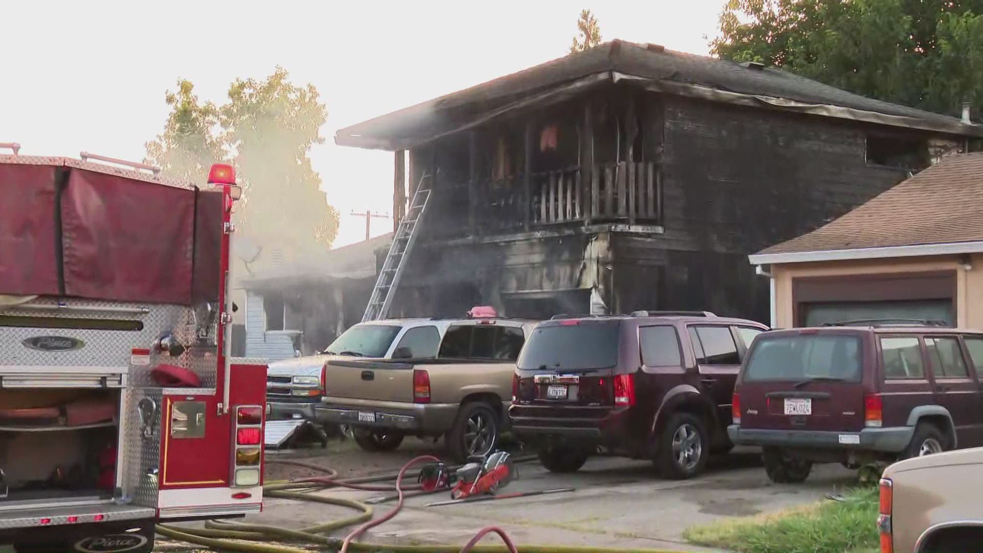 No injuries reported after a house catches fire near 47th Street in south Sacramento.