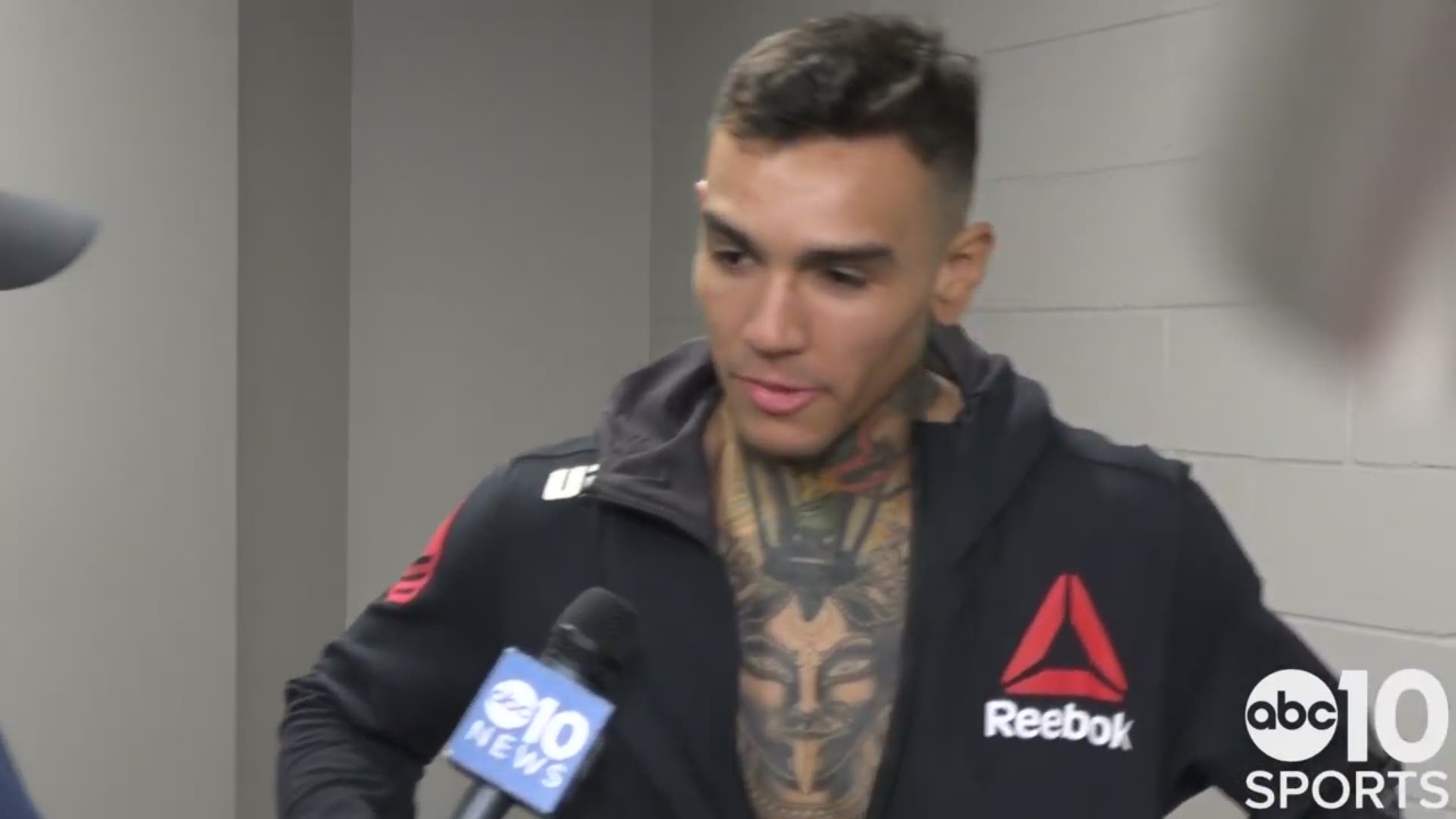 Following his first round knockout win over Sheymon Moraes, Sacramento's Andre "Touchy" Fili talks about his biggest win of his career in his hometown, wanting to fight a top 10 opponent, wanting to fight in San Francisco and Team Alpha Male representation at UFC Sacramento.