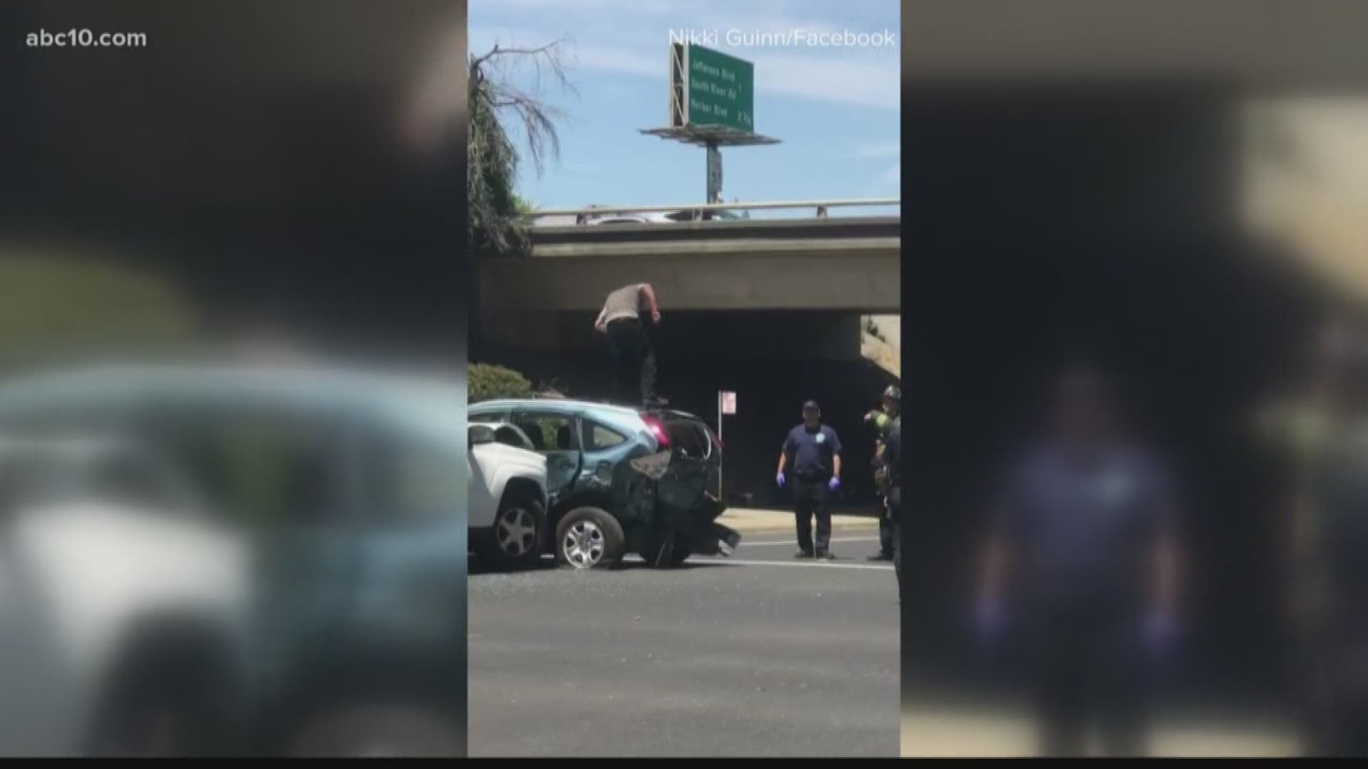 Sacramento Police arrested a man following a road rage incident Monday.