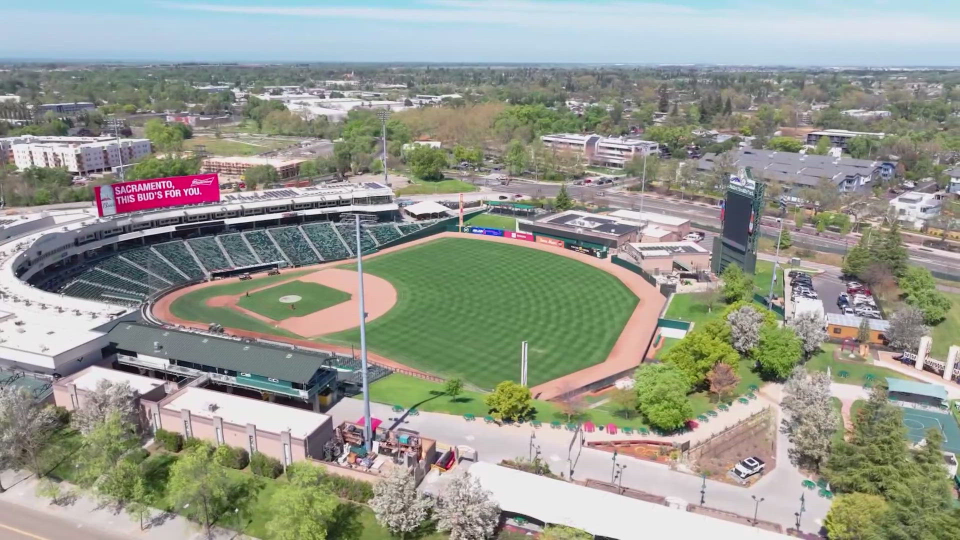 Construction underway at Sutter Health Park ahead of the A's arrival