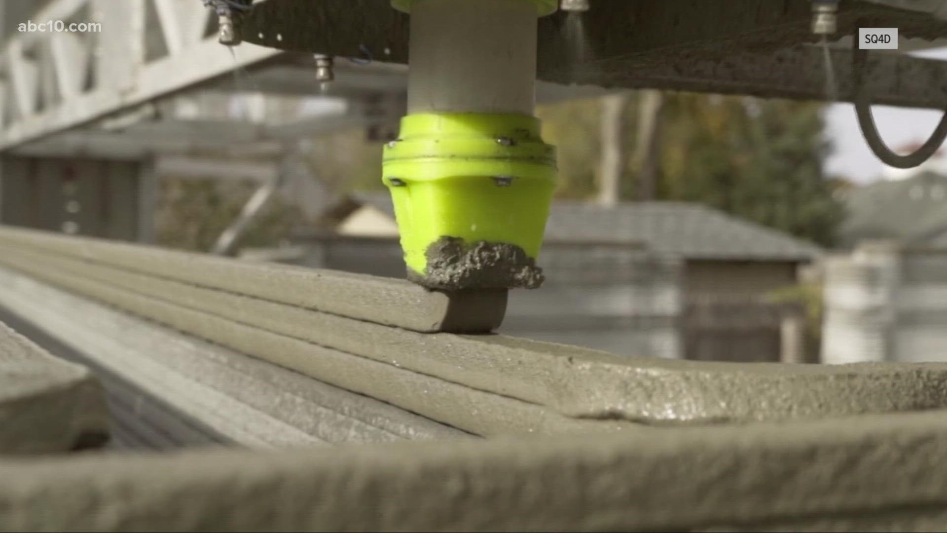 The Burbank Solar Futures House is constructed out of concrete, using 3-D  printing technology - CBS Los Angeles