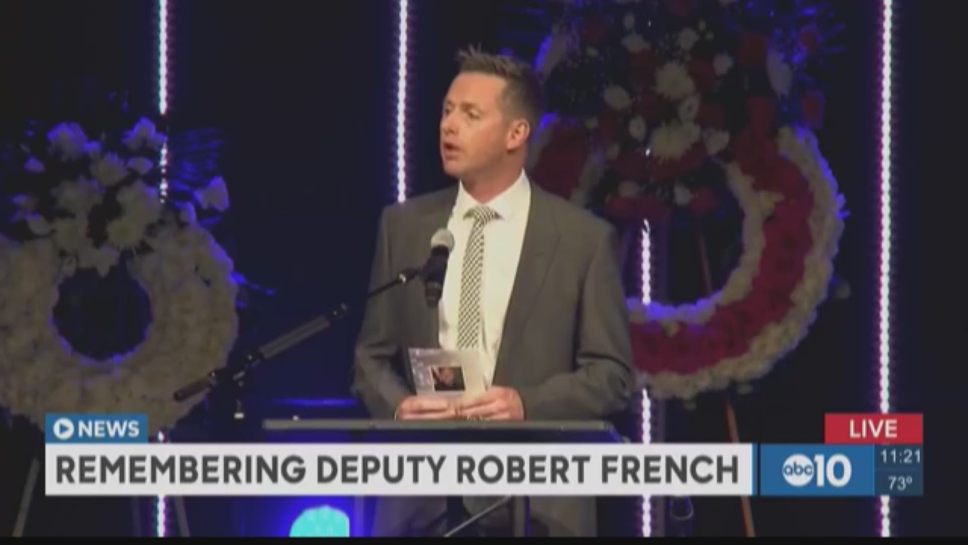 Thousands gathered at Bayside Church Adventure in Roseville to pay respect to Deputy Robert French