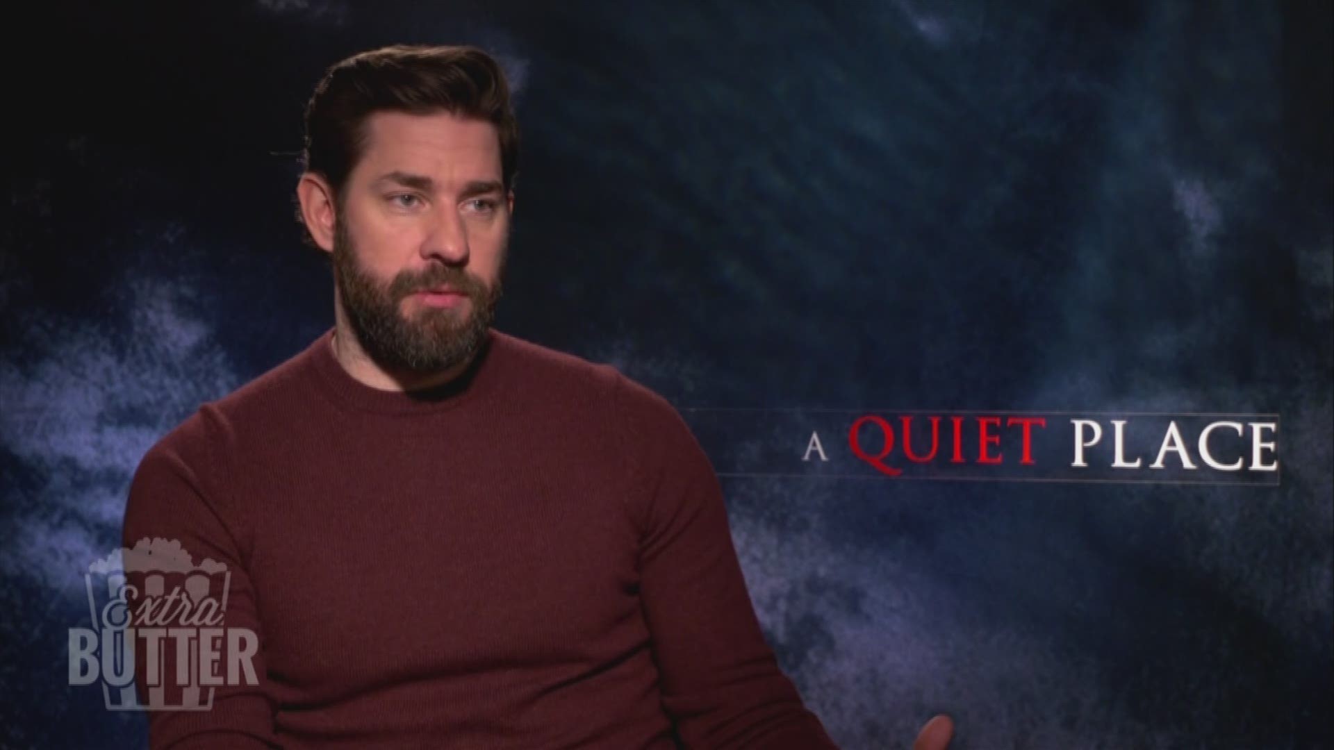 Funny man John Krasinski follows Jordan Peele's footsteps from comedy to thriller film. (Travel and accommodations paid for by Paramount Pictures)