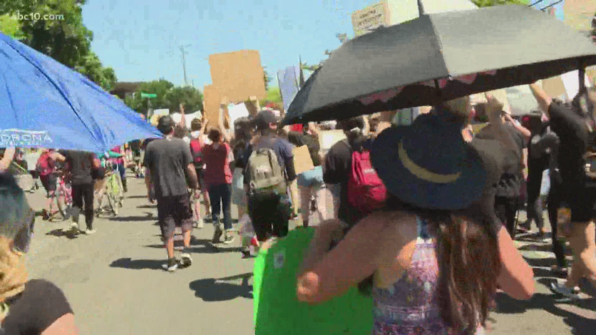 The Stockton community turned out Wednesday, marching for justice for George Floyd.