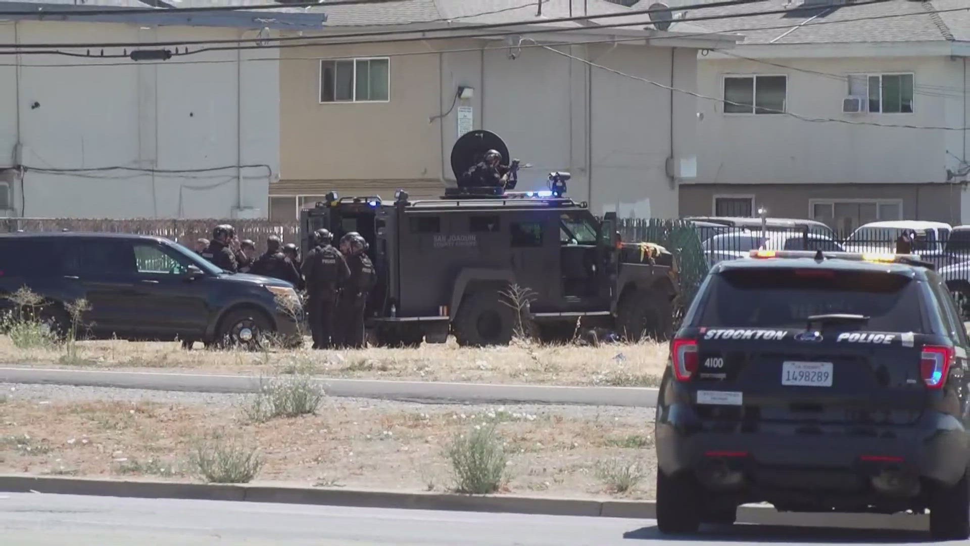 Standoff Underway For Suspected Carjacker Accused Of Shooting Stockton ...