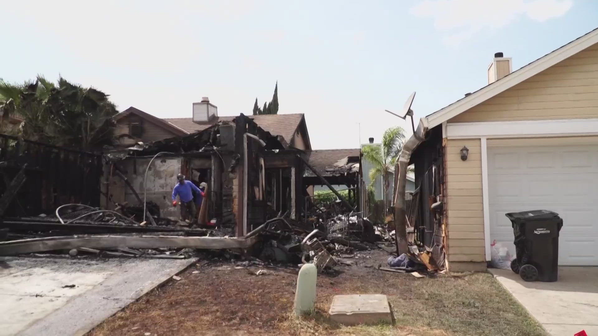 One home was destroyed was destroyed after a Wednesday morning fire. Sacramento Metropolitan Fire District is investigating the incident as arson.
