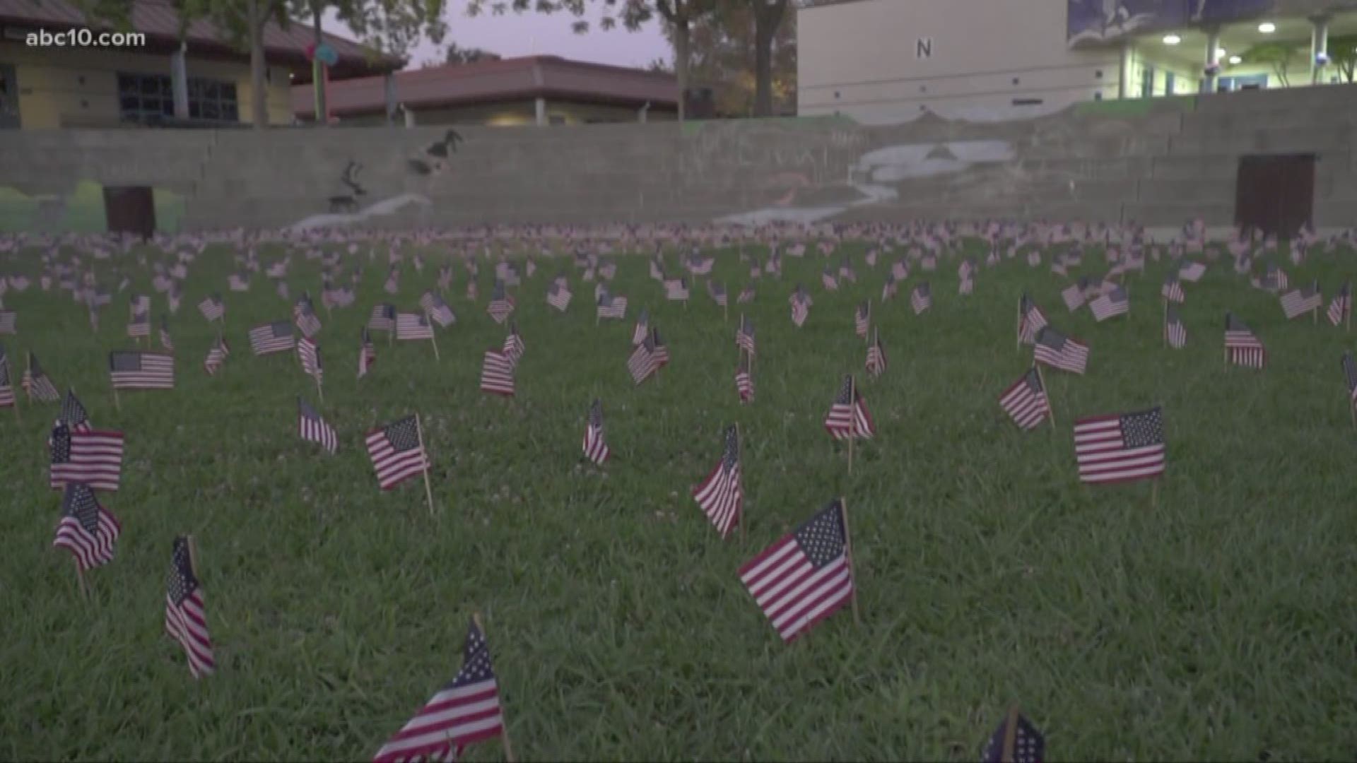 It's a day 17 years ago when some of the high schoolers weren't born. But Rocklin High School students are doing setting up a special display to remember those who were killed on 9/11.
