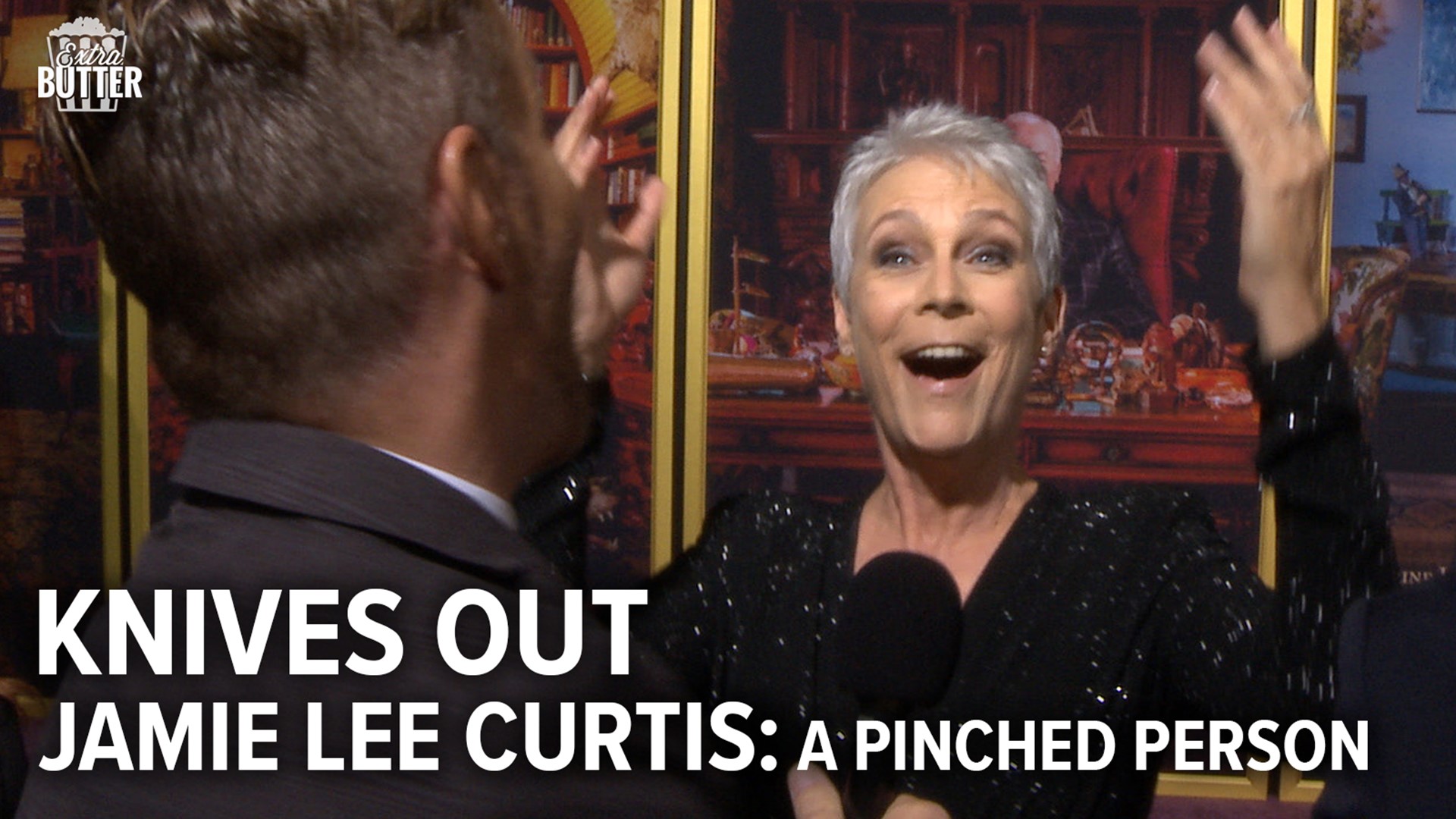 Jamie Lee Curtis says she is lucky to work with the other actors in 'Knives Out' and for her life in general.