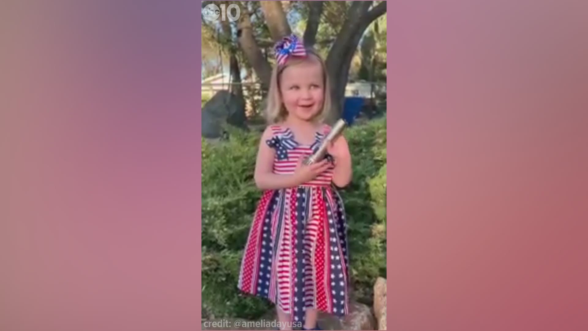 Amelia Bubenik, 2, went viral earlier this year for her rendition of the National Anthem in honor of Memorial Day. Now, she's back with a song for Veterans Day.
