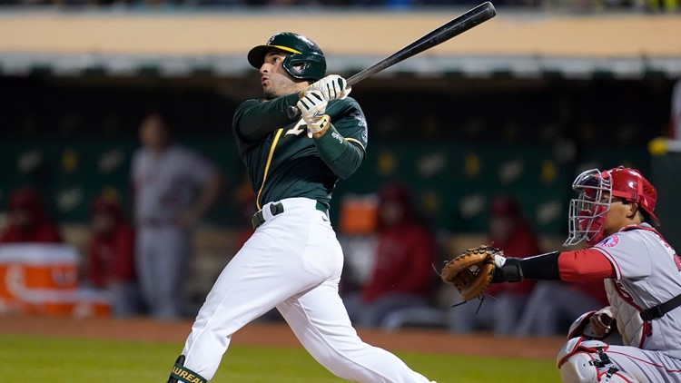Set to finish out suspension, A's CF Laureano eager to play