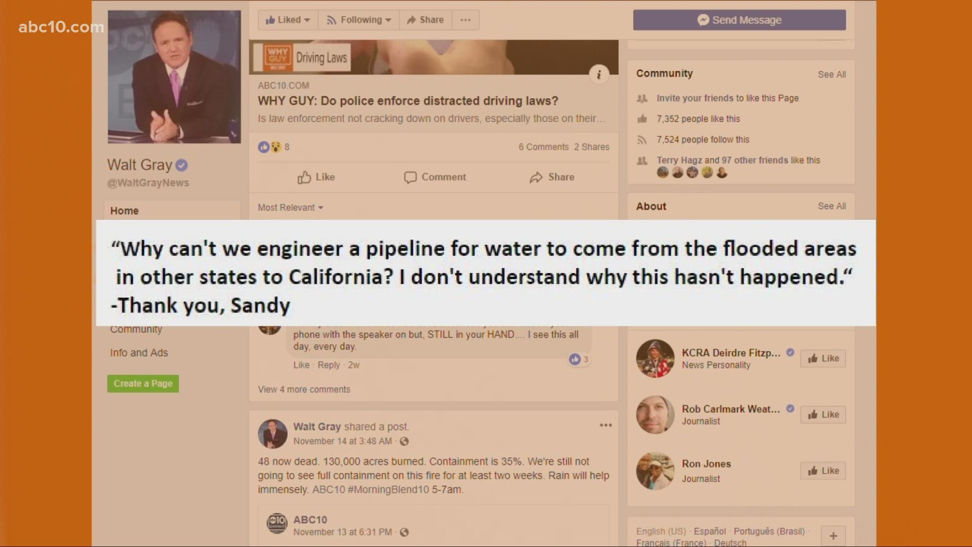 ABC10's Walt Gray is back with another Why Guy, this time answering a viewer's question about is other states can use a pipeline to relieve the California drought.