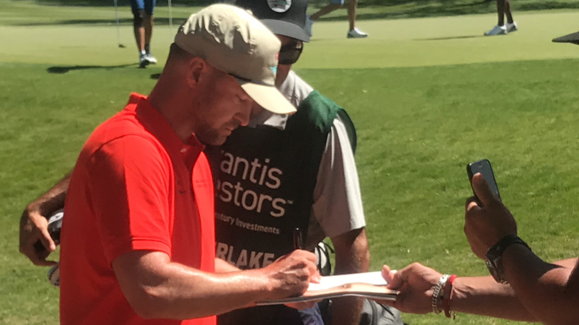 Justin Timberlake and Aaron Rodgers compete in the American Century  Championship