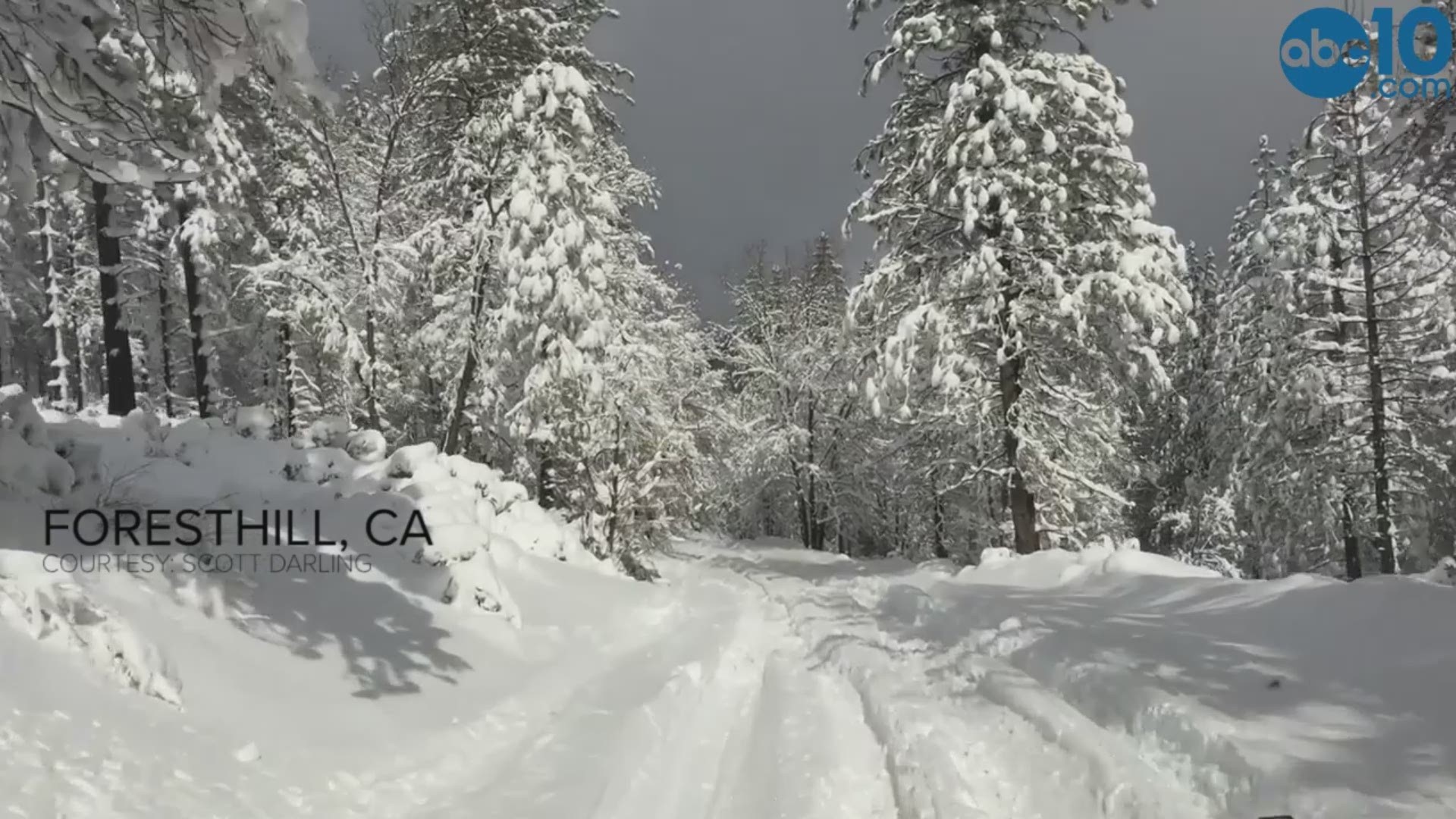 RAW: Massive amounts of snow on Foresthill roads