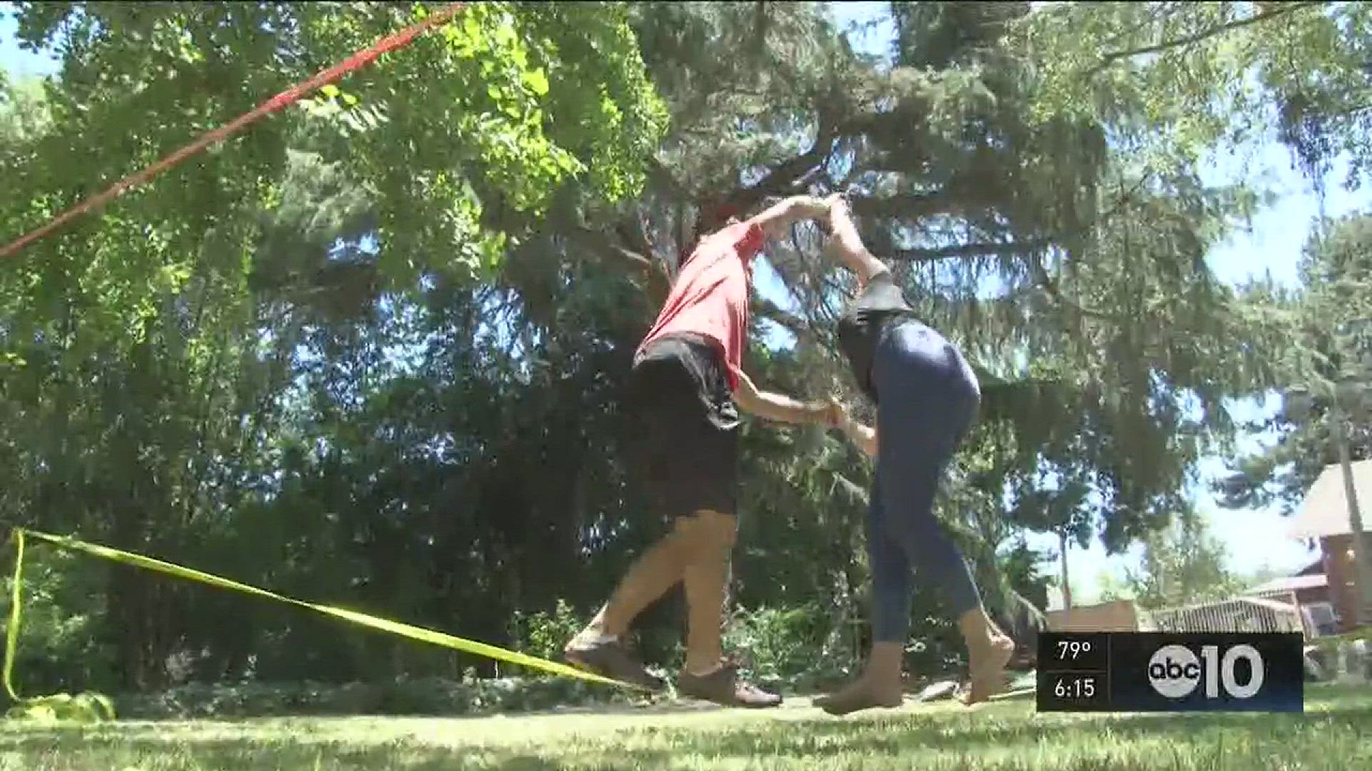 Lodi couple falls in love while slack lining. (July 7, 2016)