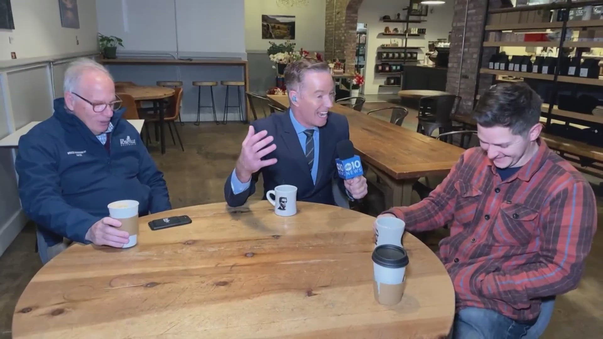 Mayor Bruce Houdesheldt and FourScore Coffee House owner Luke Noland talk about what makes Roseville special.