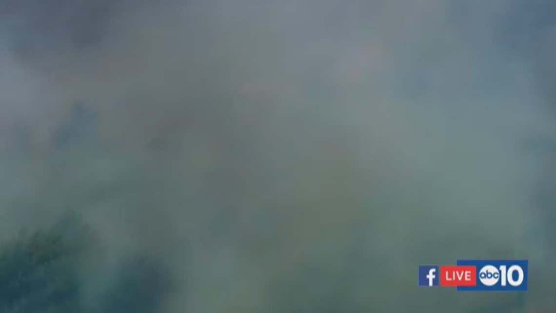 RAW: 4,000-acre brush fire closes portion of Highway 12 in 