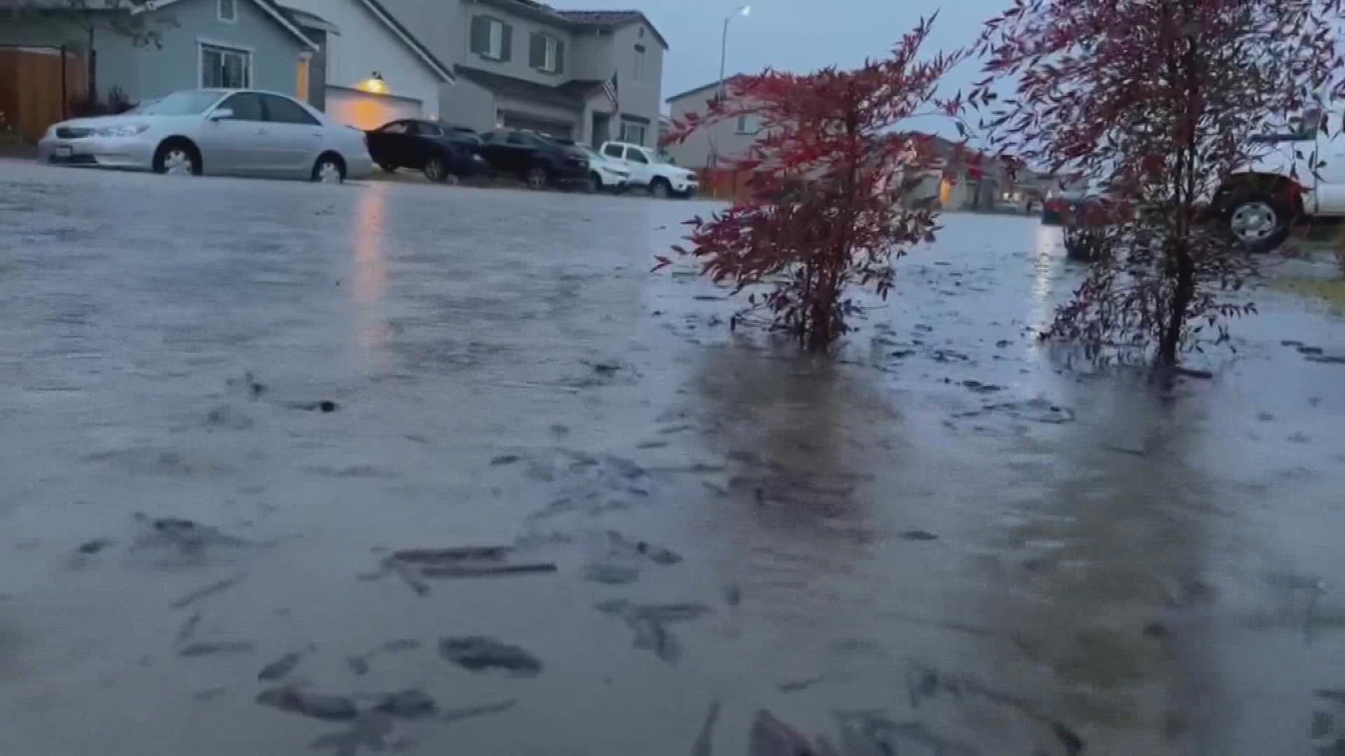 The storm has caused flooding, power outages, evacuation and shelter-in-place orders throughout Northern California, Saturday.
