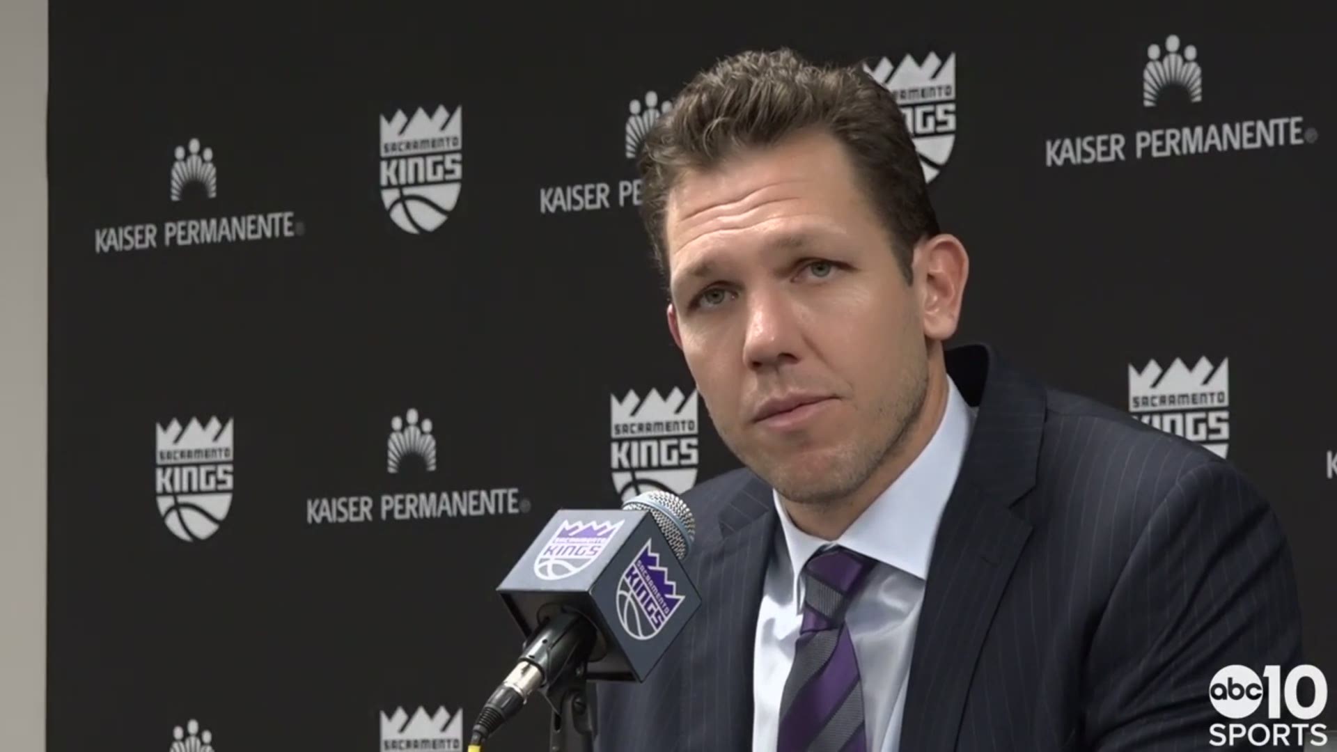 Sacramento Kings head coach Luke Walton discusses his lineup changes, adding Marvin Bagley III alongside Richaun Holmes and the struggles of Buddy Hield.