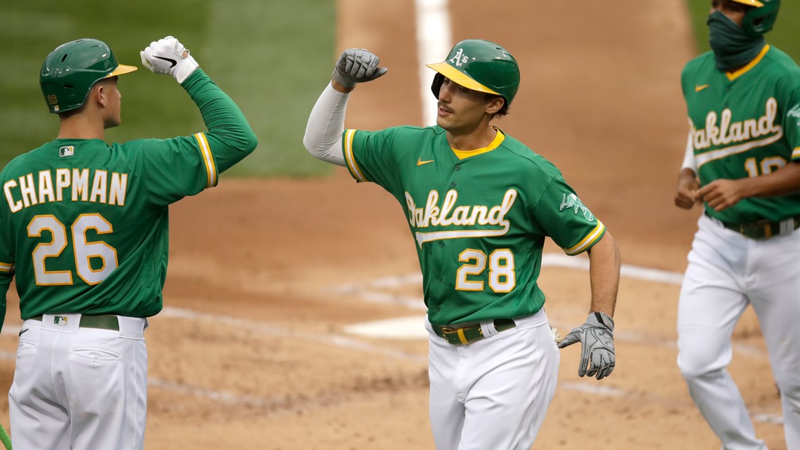 Oakland A's hit 2nd walk-off grand slam of the season!! First Matt Olson,  now Stephen Piscotty 