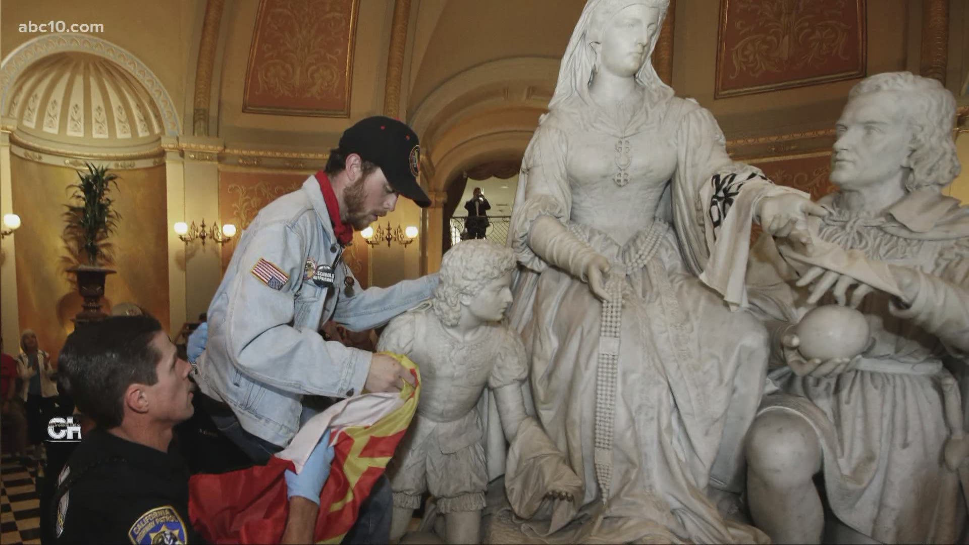 A statue of Christopher Columbus and Queen Isabella is to be removed from California Capitol because of the deadly impact Columbus had on indigenous populations.