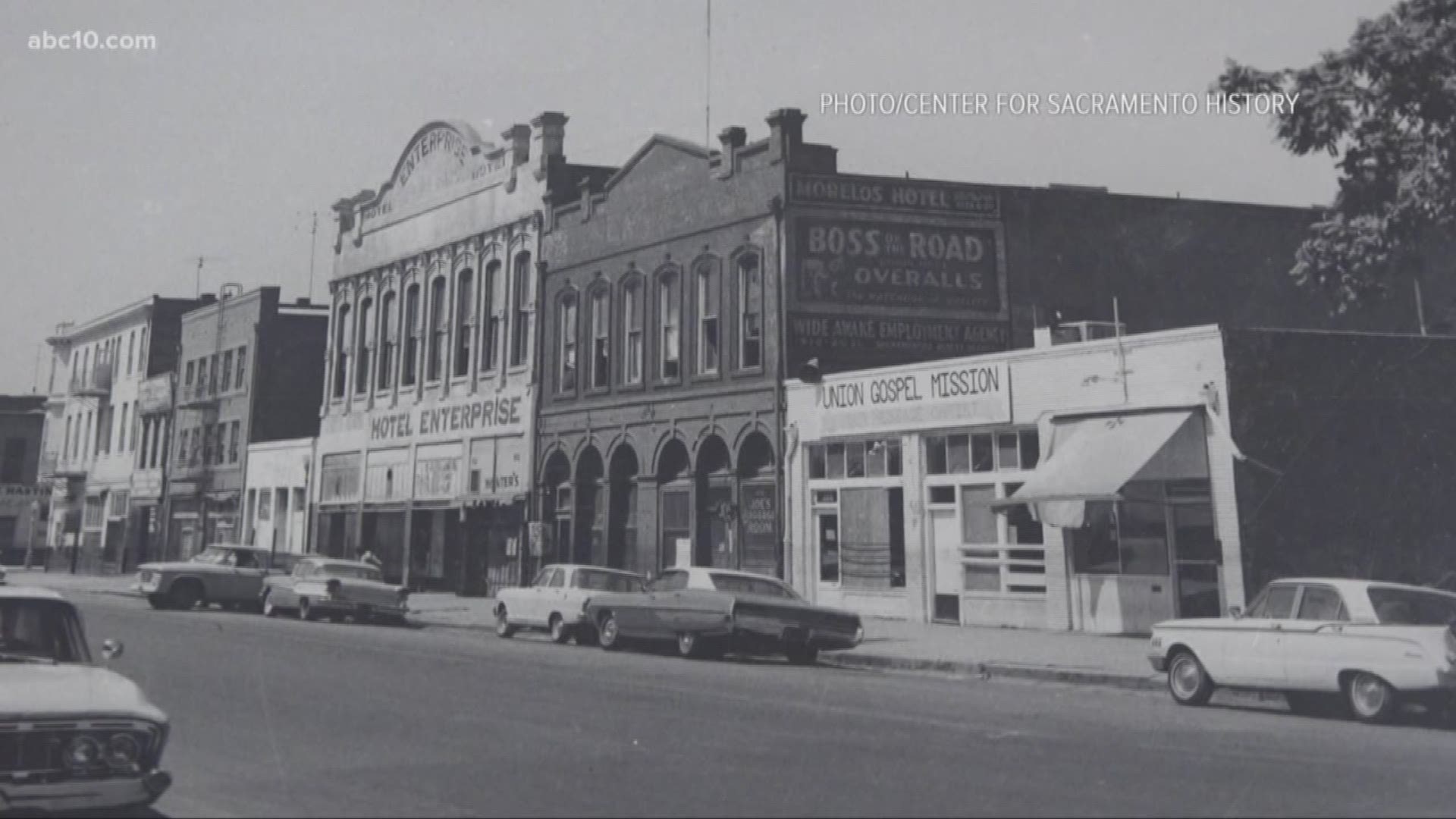 A Boss of the Road advertisement, which dated back to the 1920s, was recently removed from a historic downtown building, according to the Center for Sacramento History.