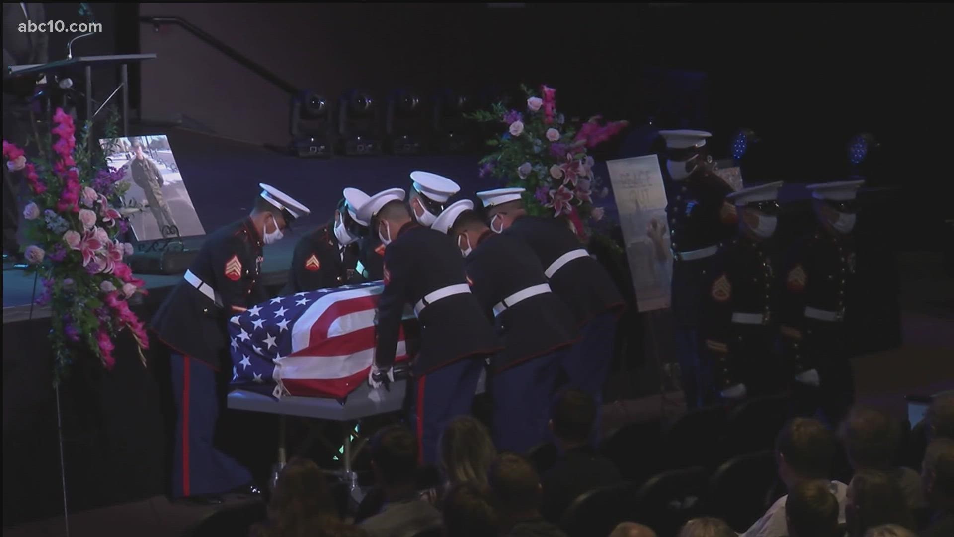 The Roseville native was killed in the Kabul Airport attack.  Saturday's memorial service paid tribute to her sacrifice.