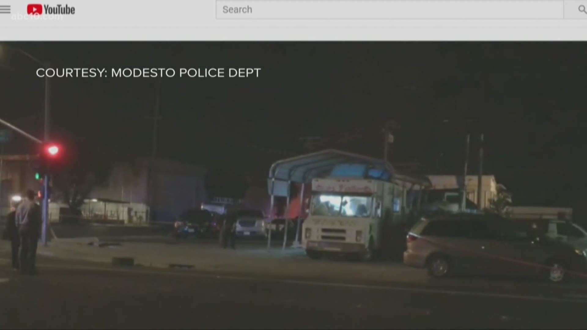 Two men in a stolen vehicle led Modesto Police on a high-speed chase Saturday, shooting at officers just minutes after they attempted to pull them over.