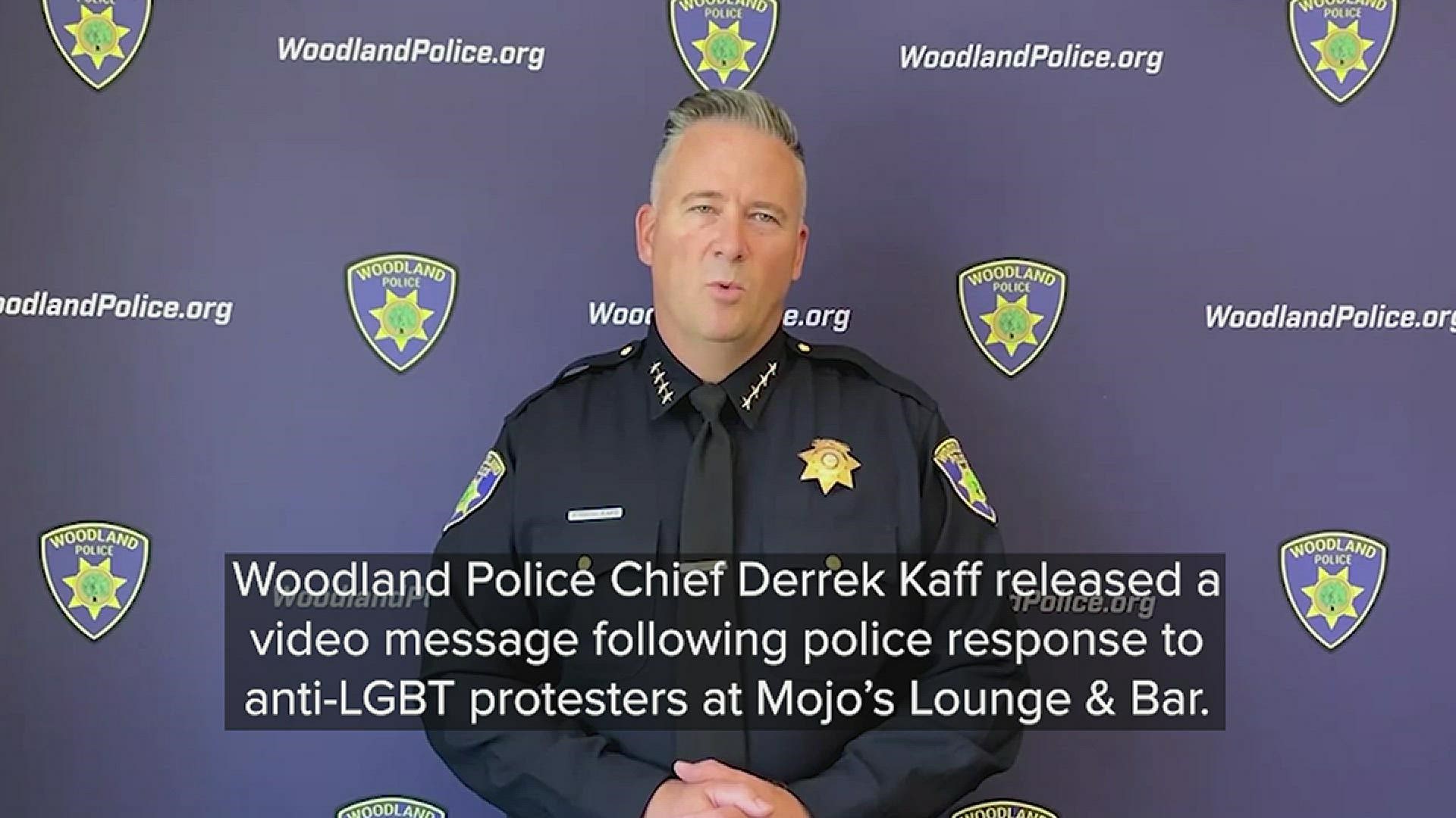 Body-worn camera footage released by Woodland Police Chief after anti-LGBT  protest | abc10.com