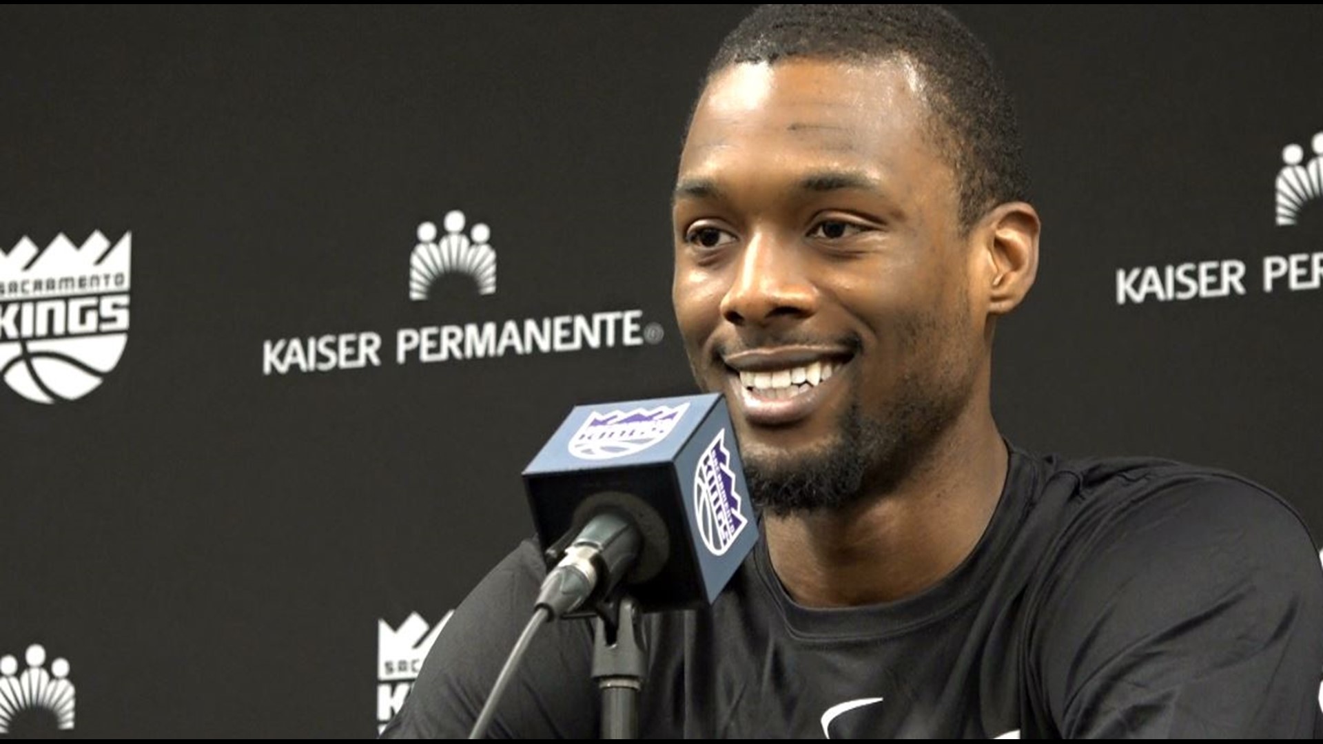 The Sacramento Kings introduce Harrison Barnes and Alec Burks, two of the team's new players, on Friday morning, both of whom were acquired before Thursday's NBA trade deadline.