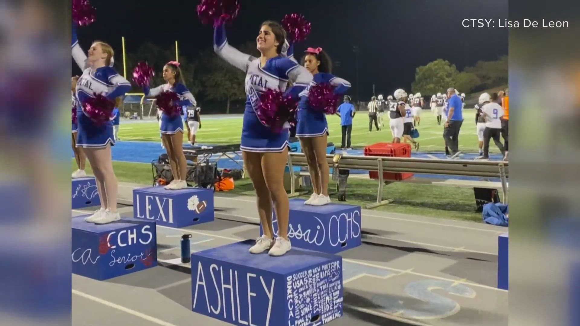 Ashley De Leon was named an All-American and was selected as one of eight cheerleaders from this area to represent USA in the London New Year's Day Parade.