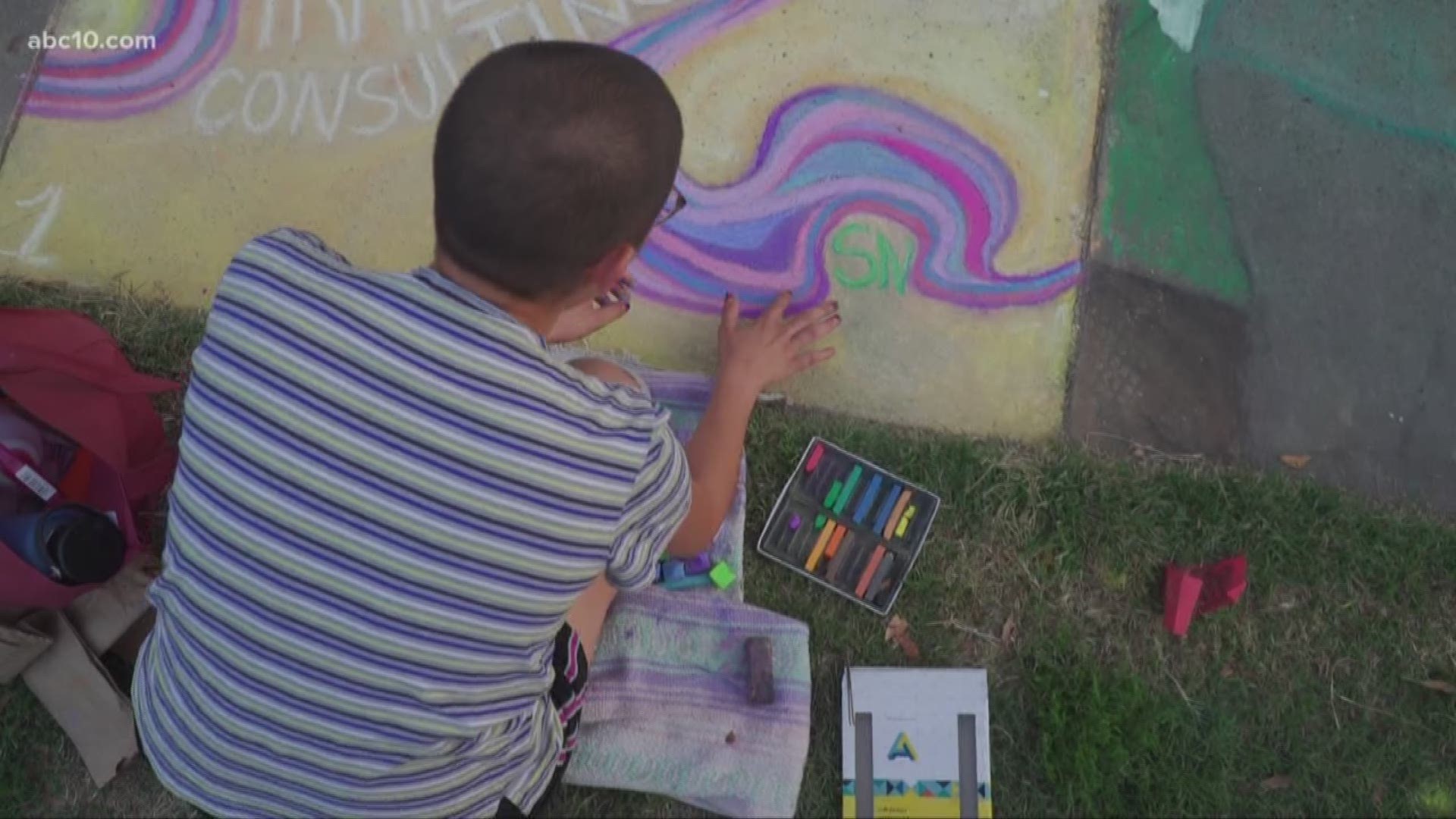 Every Labor Day Weekend, for the past 28 years, artists chalk up the sidewalk surrounding Fremont Park.