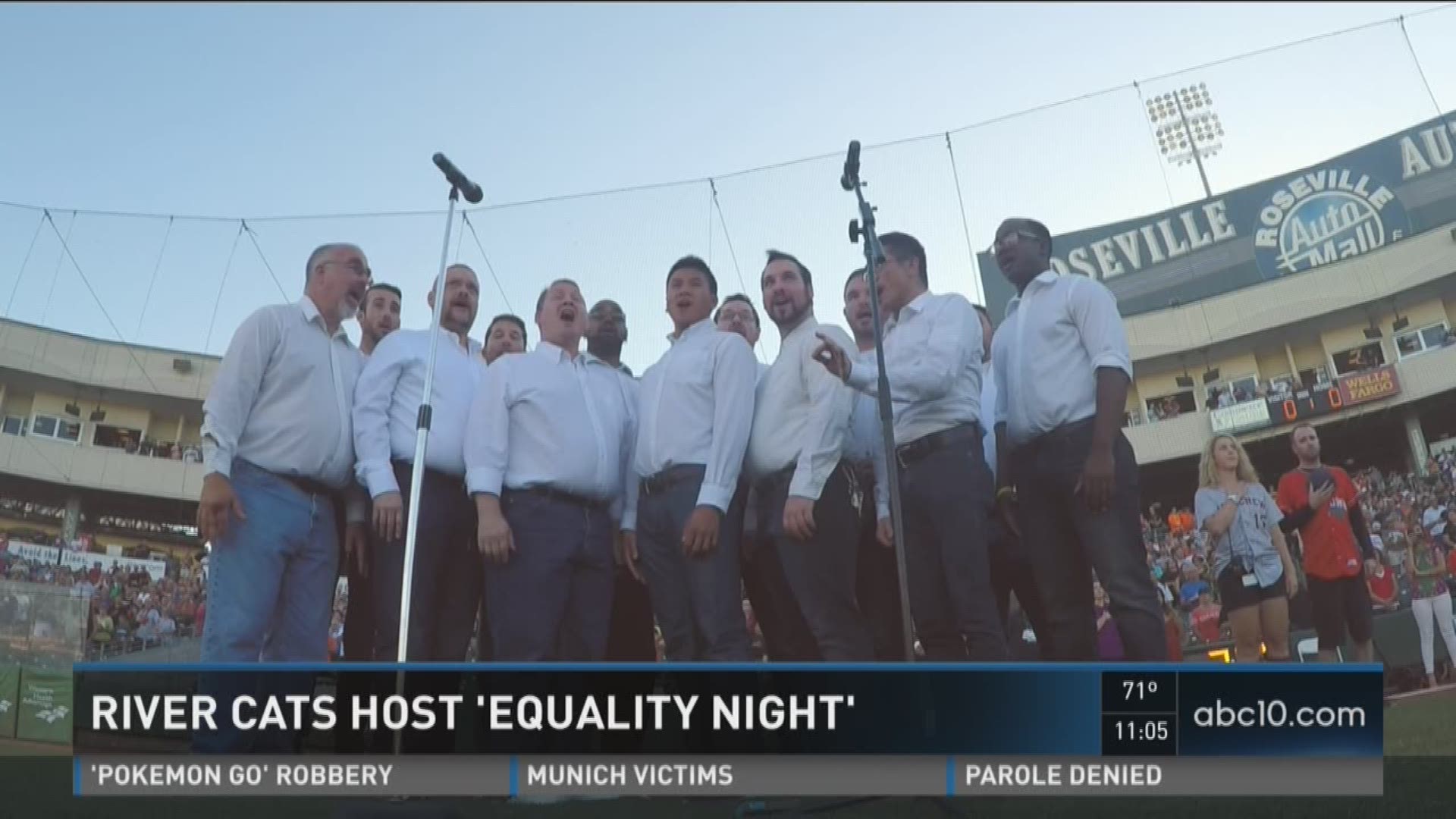 River Cats host "Equality Night" on Friday to support LGBTQ rights. (July 22, 2016)