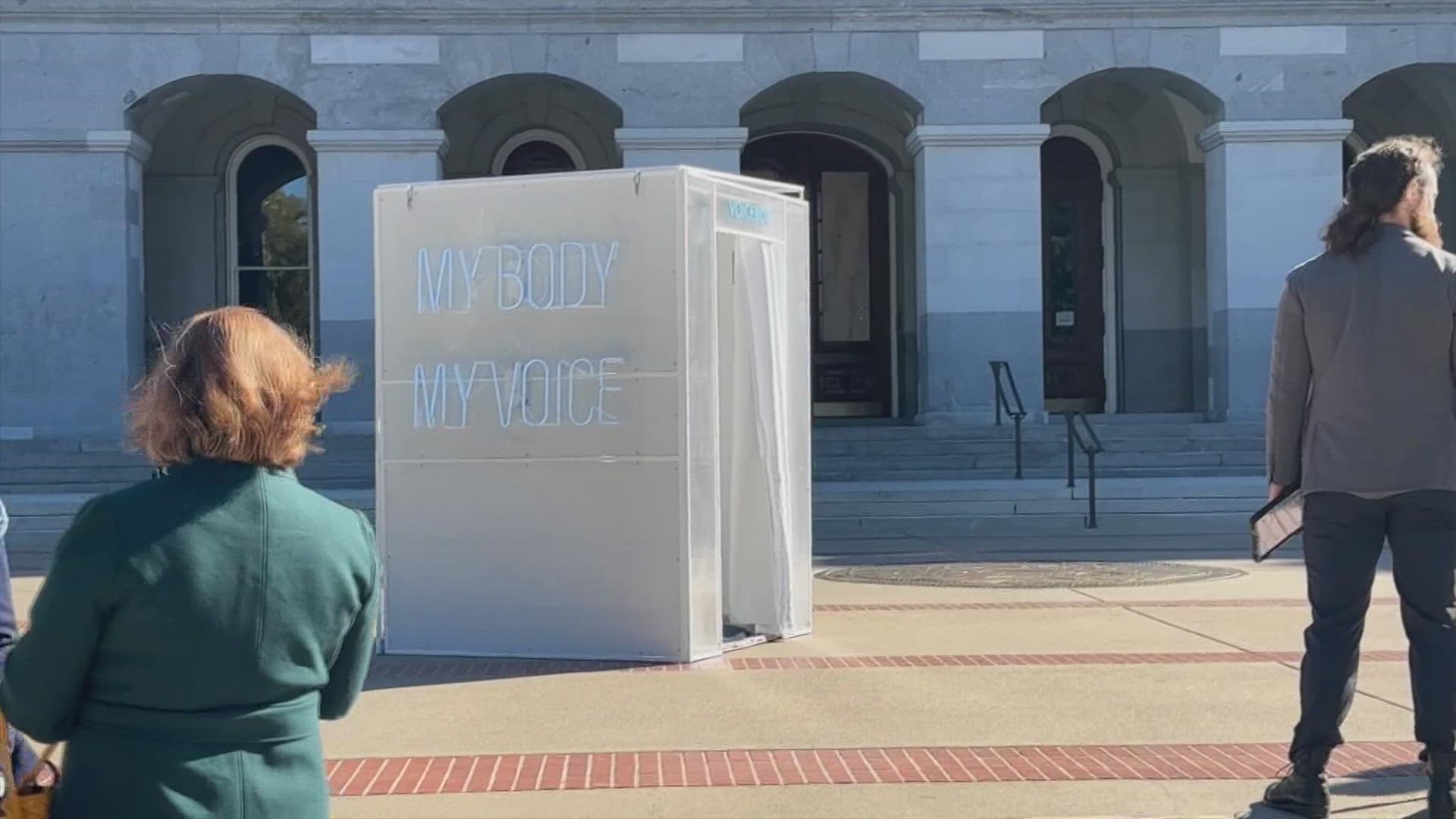 A pop-up studio booth came to Sacramento to gather reproductive health stories for a documentary.