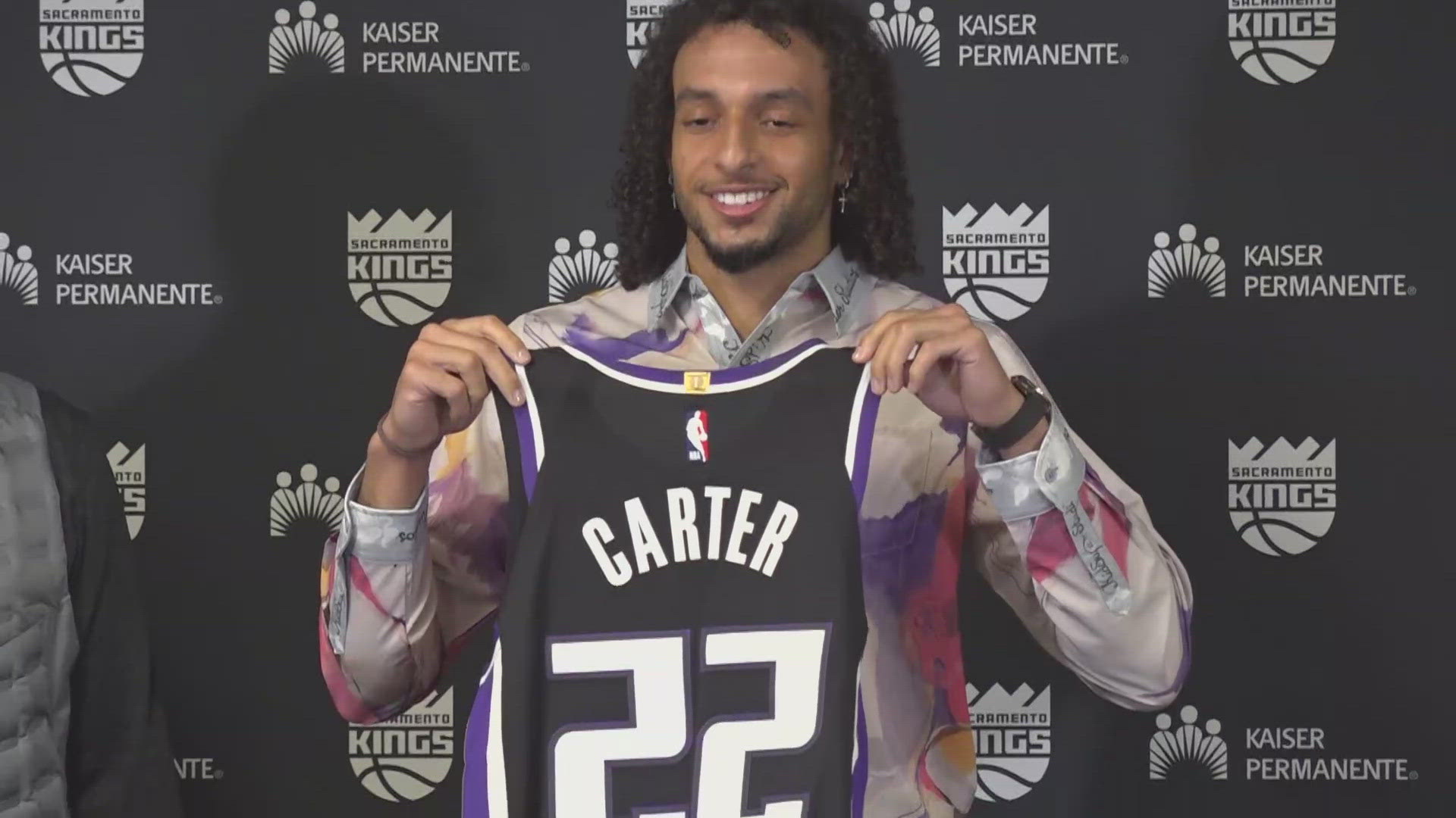 The Sacramento Kings introduced their newest guard Devin Carter, the 13th overall pick of the NBA Draft.