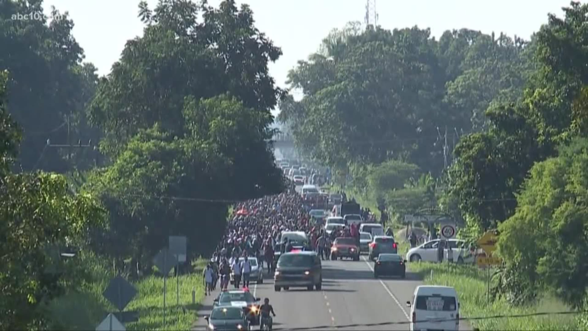 A caravan of people from Central America is moving toward the United States. It has become the hot political topic of debate. Walt Gray has more.