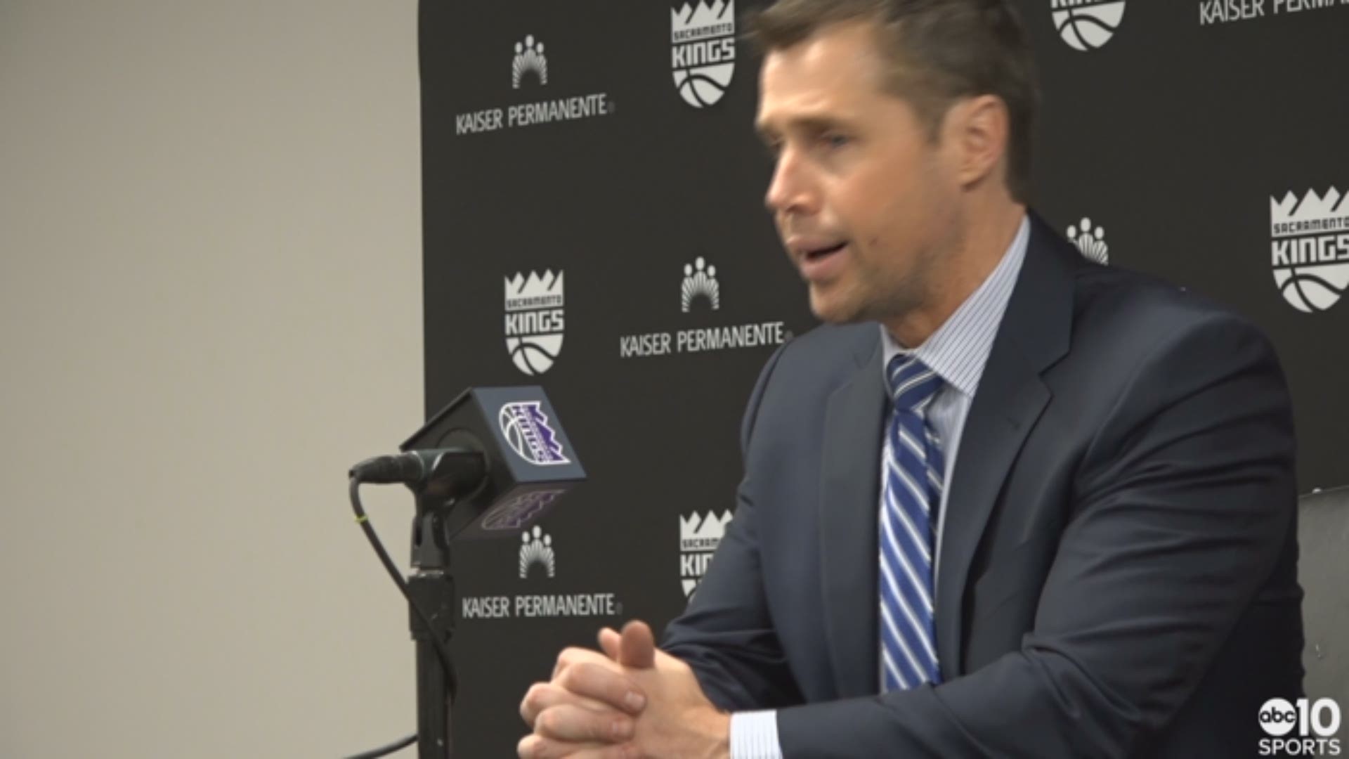 Kings head coach Dave Joerger talks about Monday's win over the Oklahoma City Thunder and the pregame ovation he received from the fans in the wake of a report that the franchise could be moving to dismiss him.