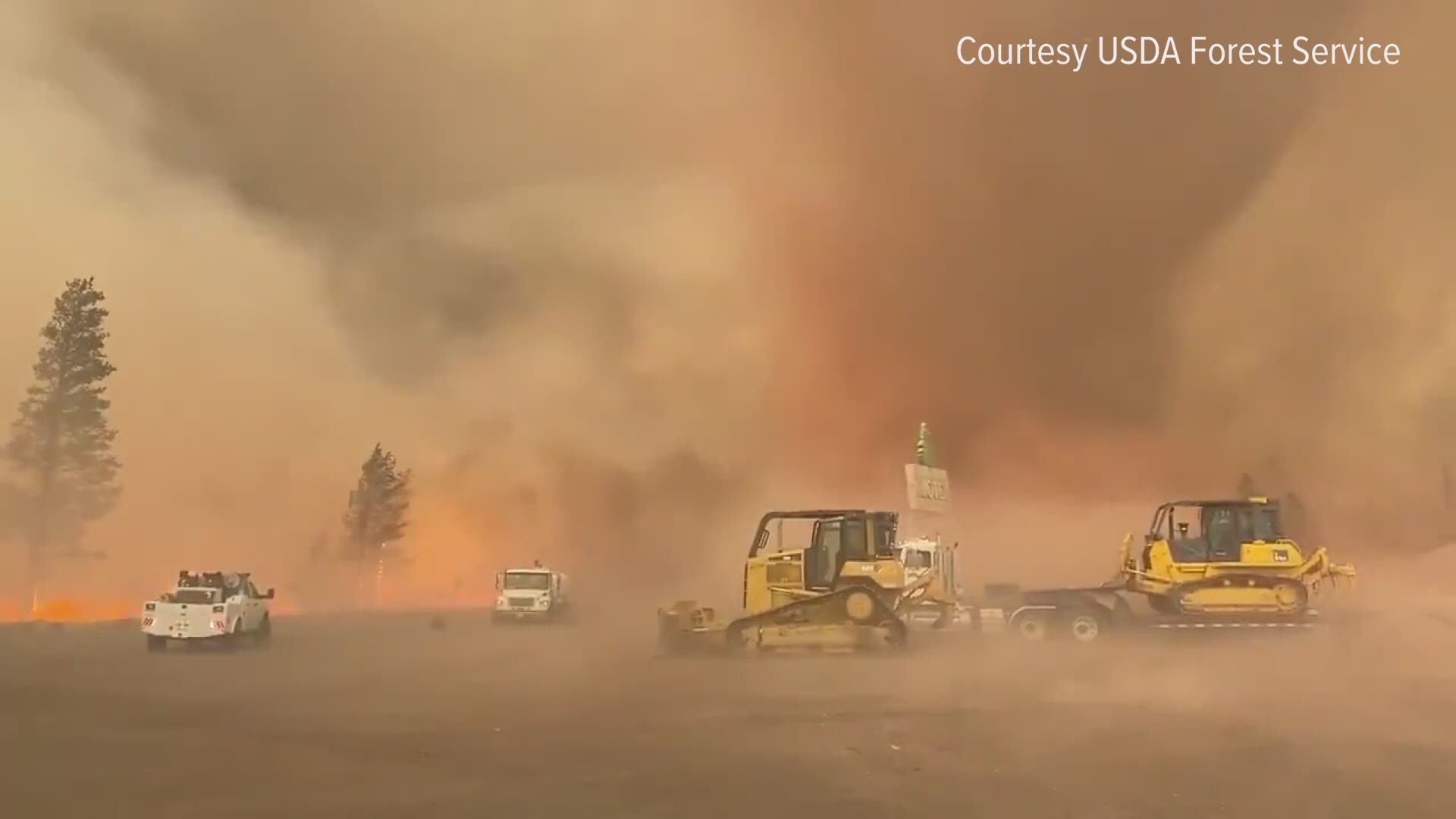 The footage was captured by the USDA Forest Service late in June as the fire burned in Siskiyou County.