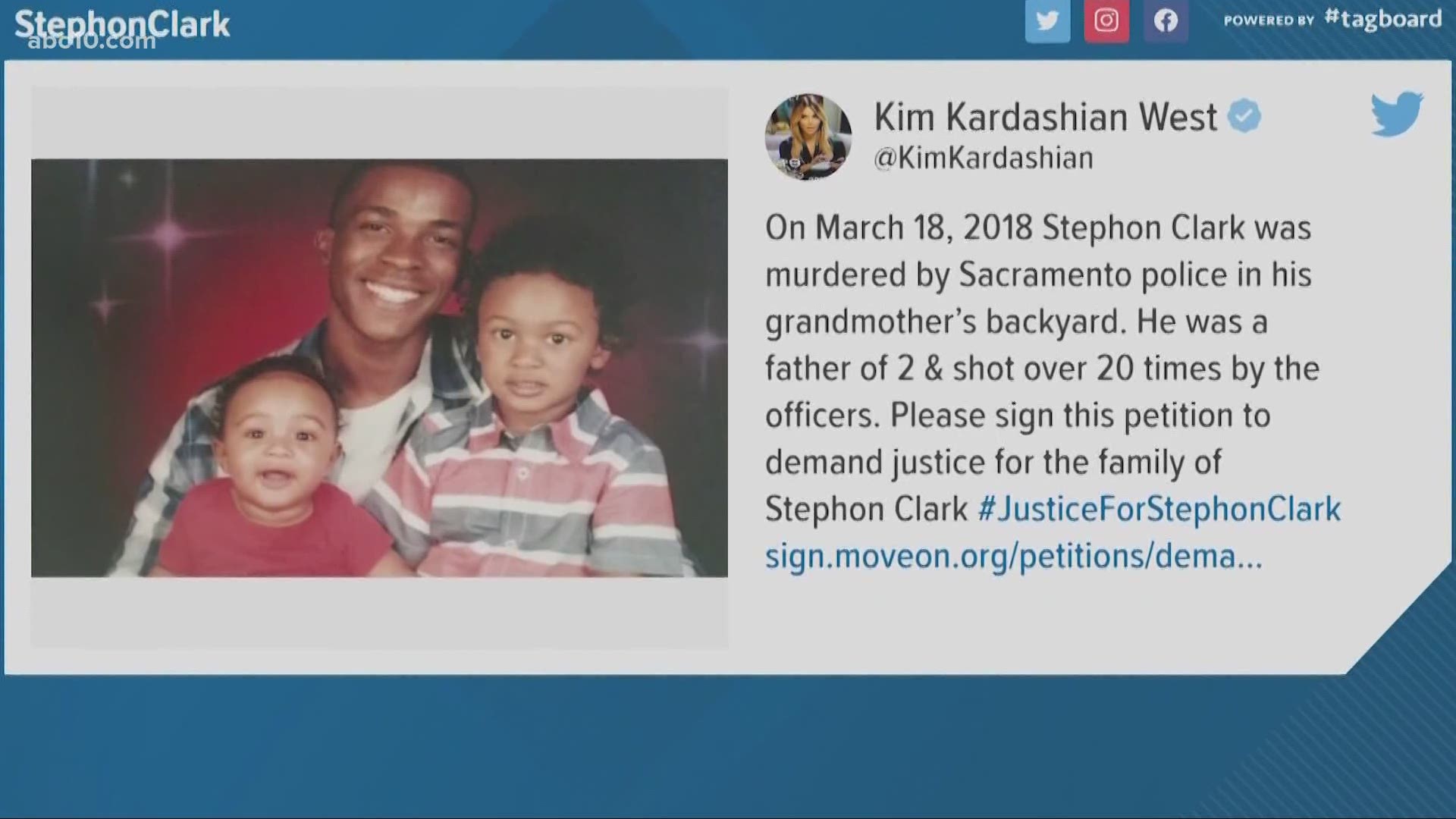 The 2-year-old petition to demand justice for Stephon Clark had less than 10,000 signatures before Kim Kardashian re-tweeted it. It now has more than 28,000.