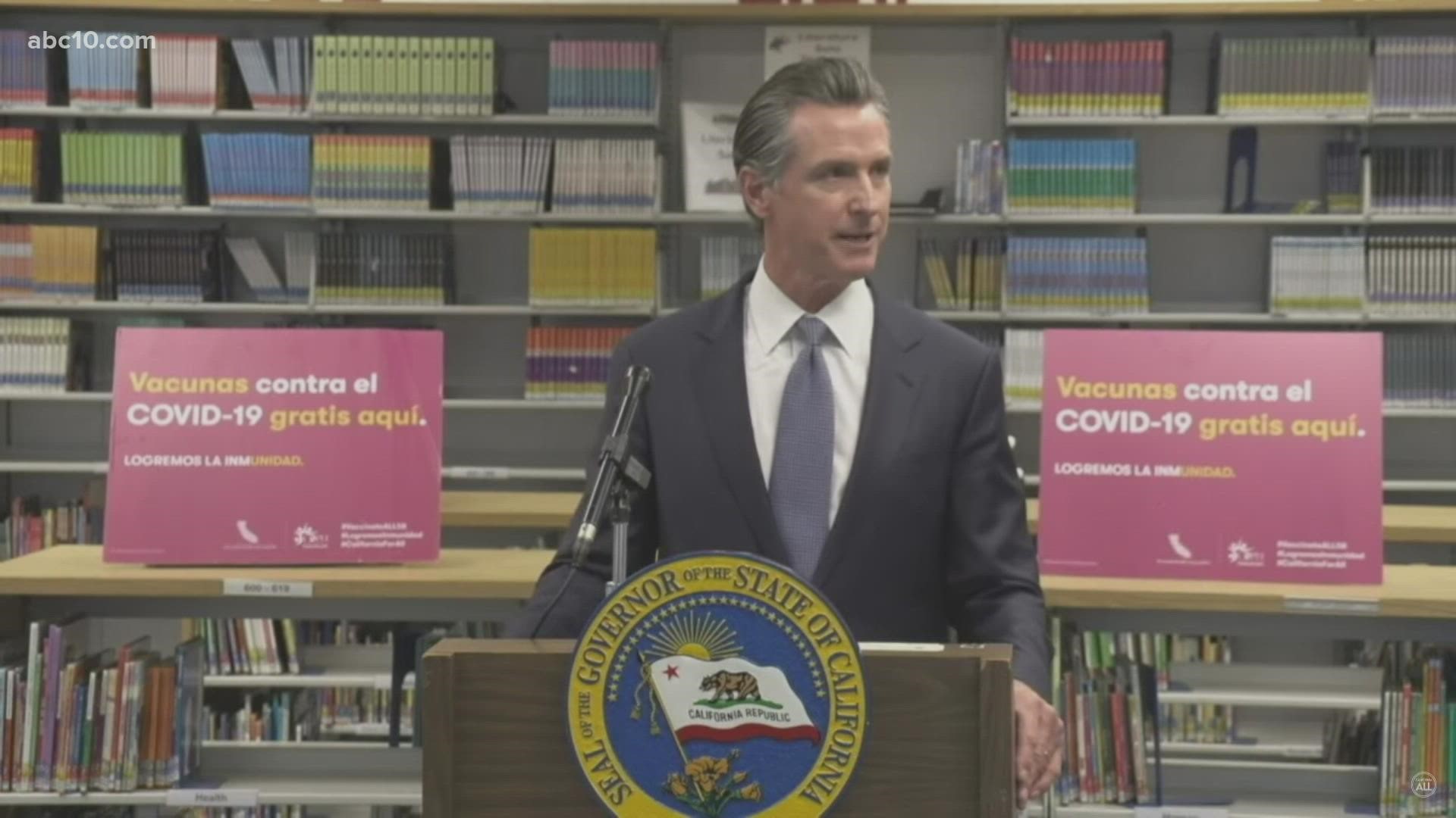 When asked if there could be another shutdown for schools and businesses in California, Gov. Newsom downplayed the possibility because of the omicron variant.