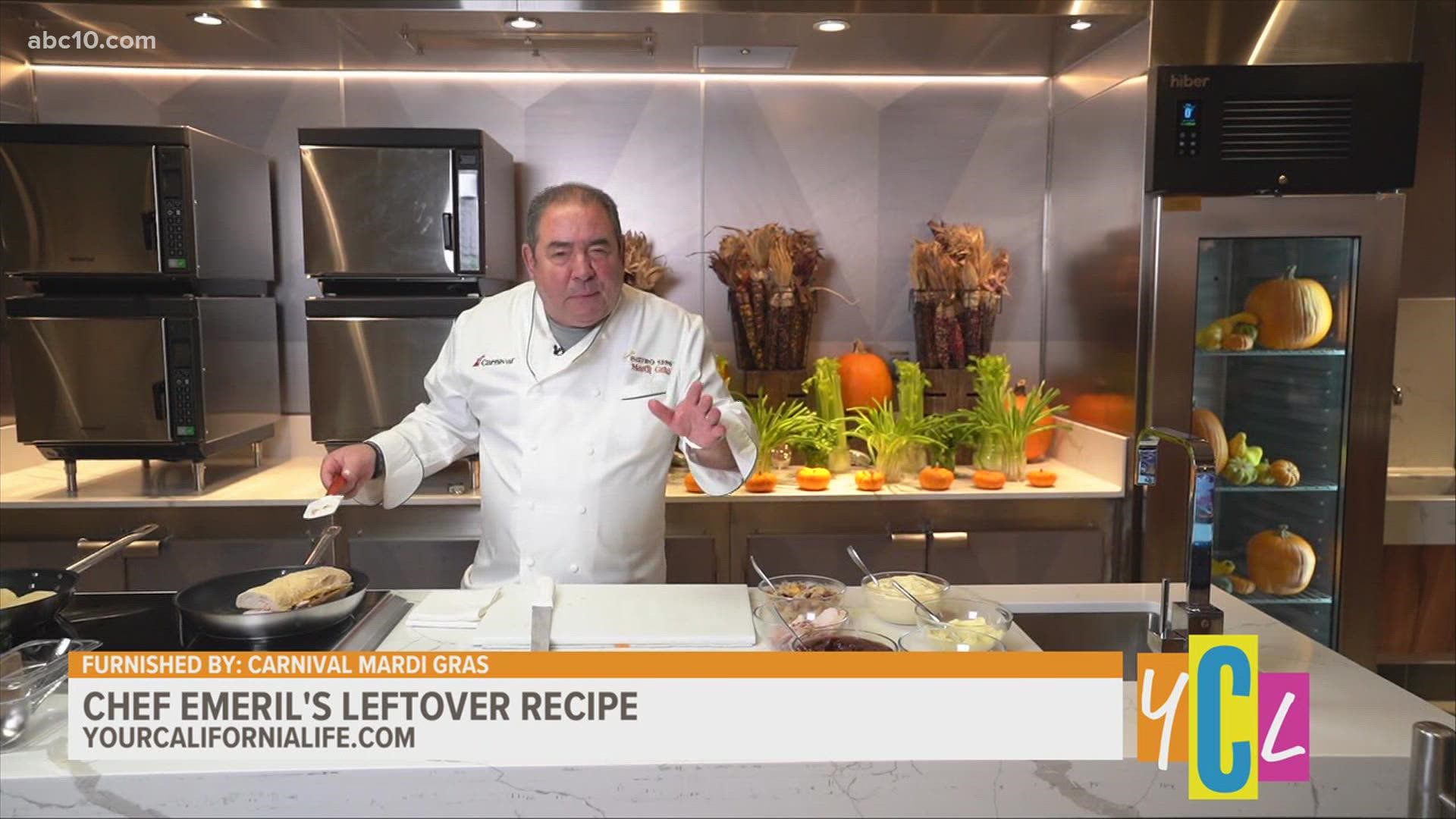You’ve gobbled till you wobbled and now there’s a bunch of leftovers. Celebrity Chef Emeril Lagasse shares his thanksgiving leftover recipe to spice up the remains!