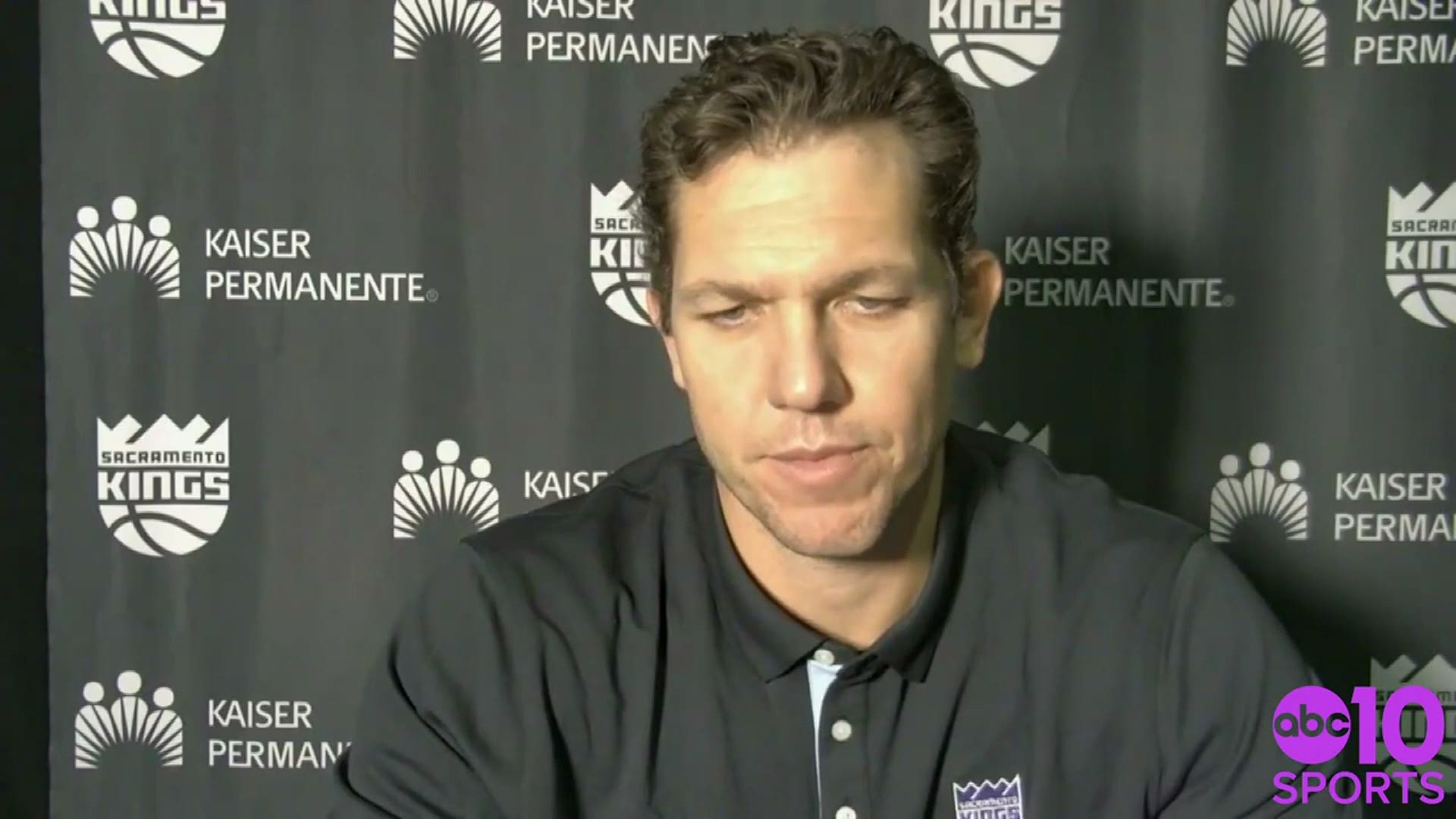 Sacramento Kings head coach Luke Walton on the 137-106 loss to the Golden State Warriors and the lackluster performance from his team on Monday night.