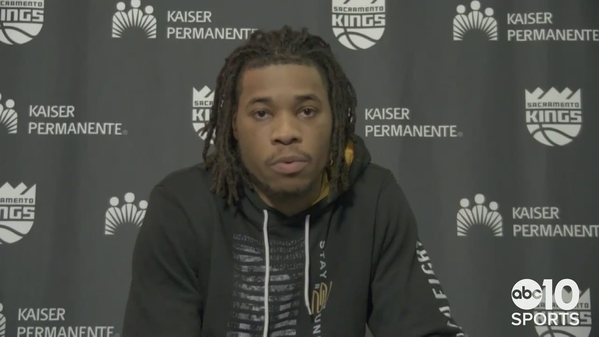Richaun Holmes on the bizarre feeling in the locker room ahead of the NBA's trade deadline, seeing Cory Joseph traded to Detroit & the Kings win over the Hawks.