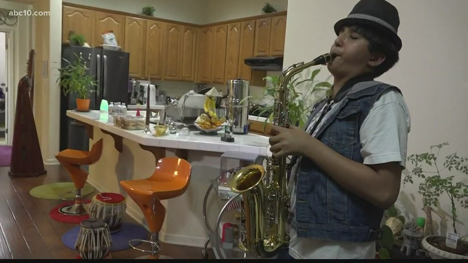 A 7th grader from Elk Grove is believed to be the youngest person in the world to play the most musical instruments.