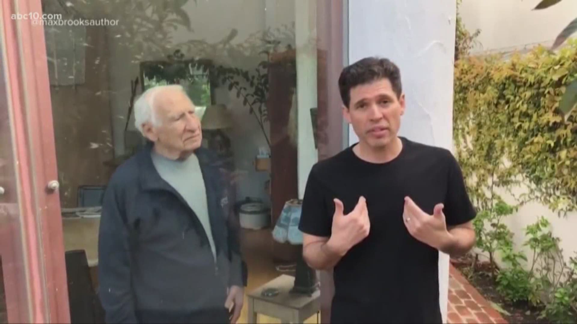 Legendary comedian Mel Brooks and his son Max share a valuable message on the importance of social distancing during the coronavirus pandemic.