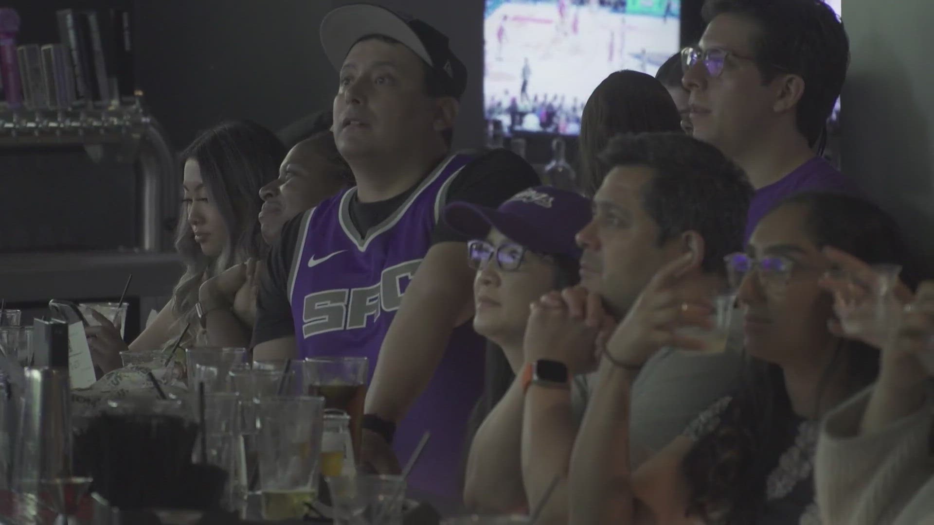 Kings fans showed up at home to watch their team play nearly 2,000 miles away in New Orleans.