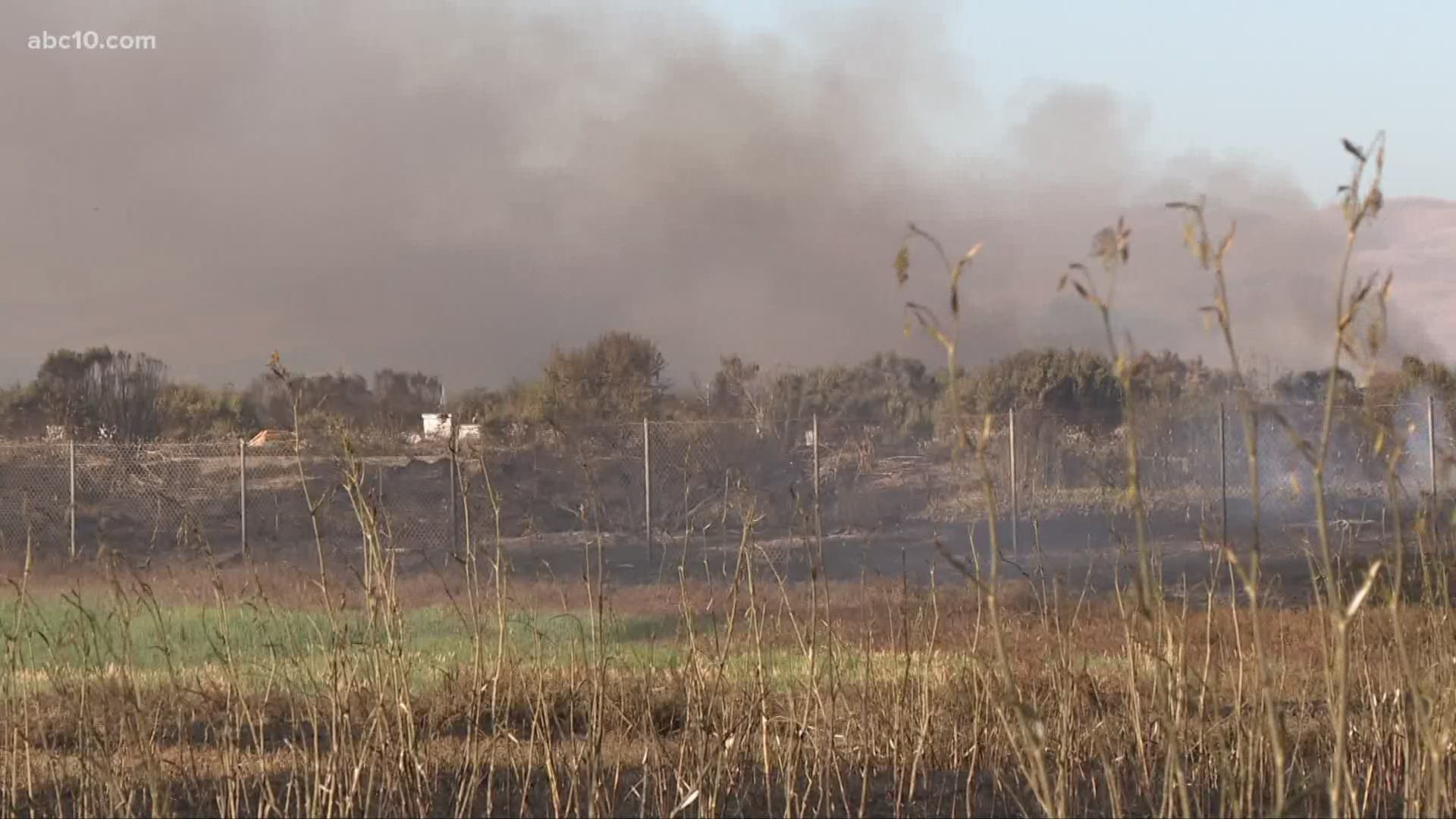 An illegal burn on a makeshift grill is what fire investigators say started the large blaze in Suisun City on Wednesday.