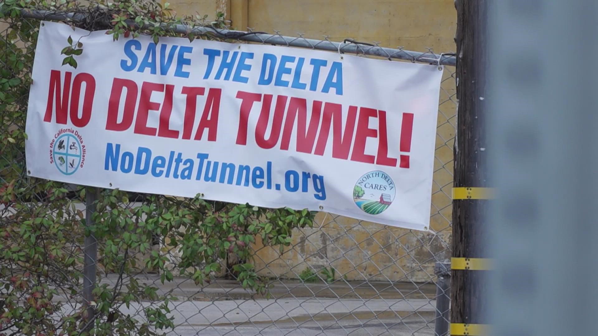 Gov. Newsom and DWR have promoted the Delta Tunnel project as a better way to capture, move and store water; opponents call it a "water grab"