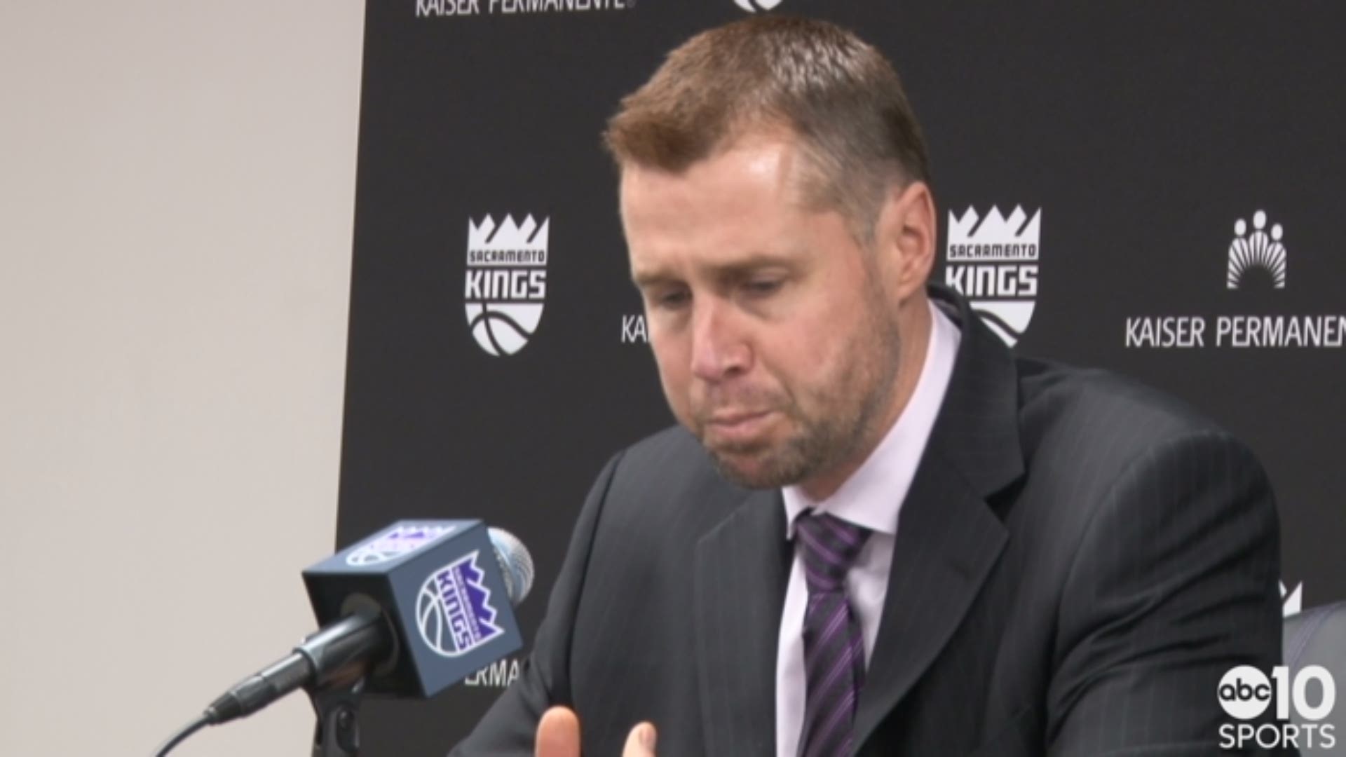 Kings head coach Dave Joerger talks about the strange environment inside Golden 1 Center with the arena being locked-down due to protests for the police shooting death of Stephon Clark.