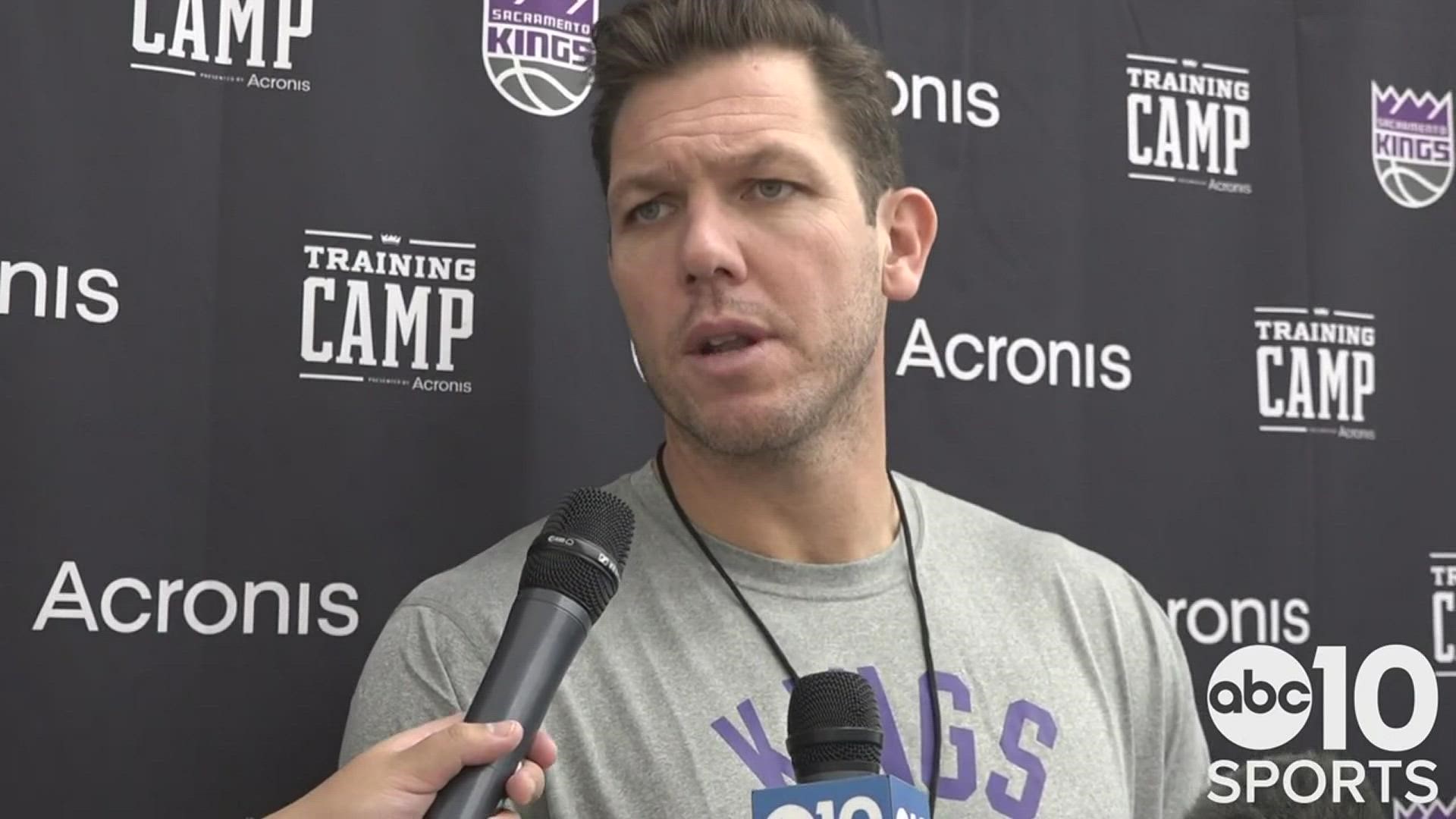 Sacramento Kings head coach Luke Walton talks about the season opener in Portland on Wednesday night and his team being excited to start the 2021-22 campaign.